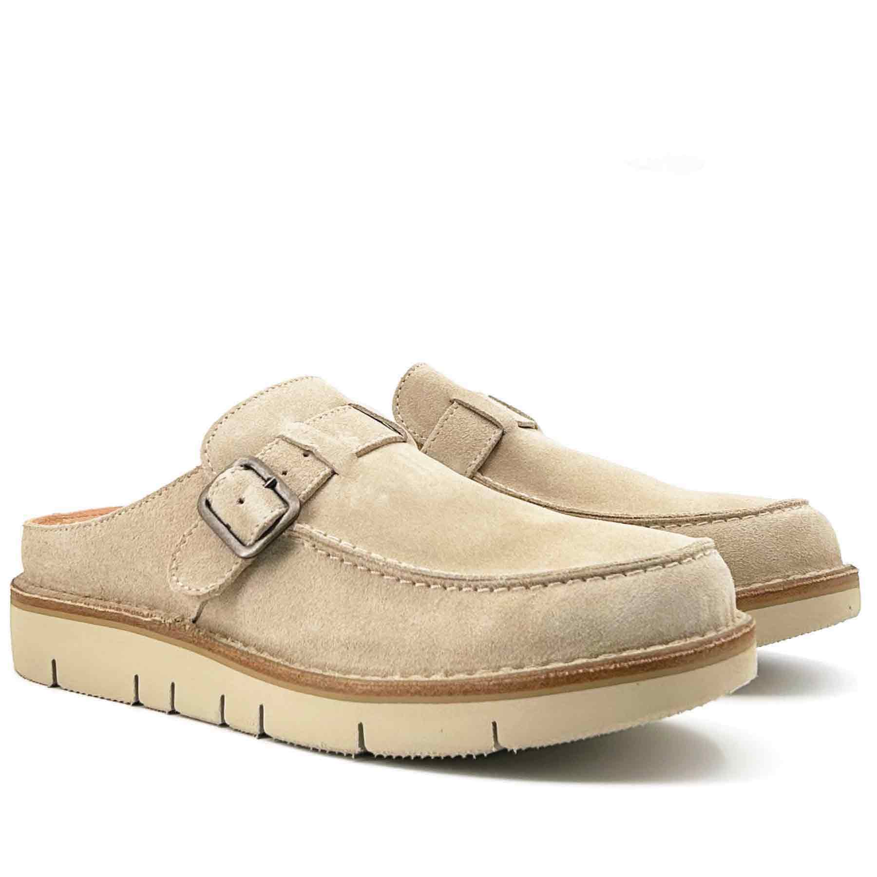 Ciabflex Sandal Ecru Suede