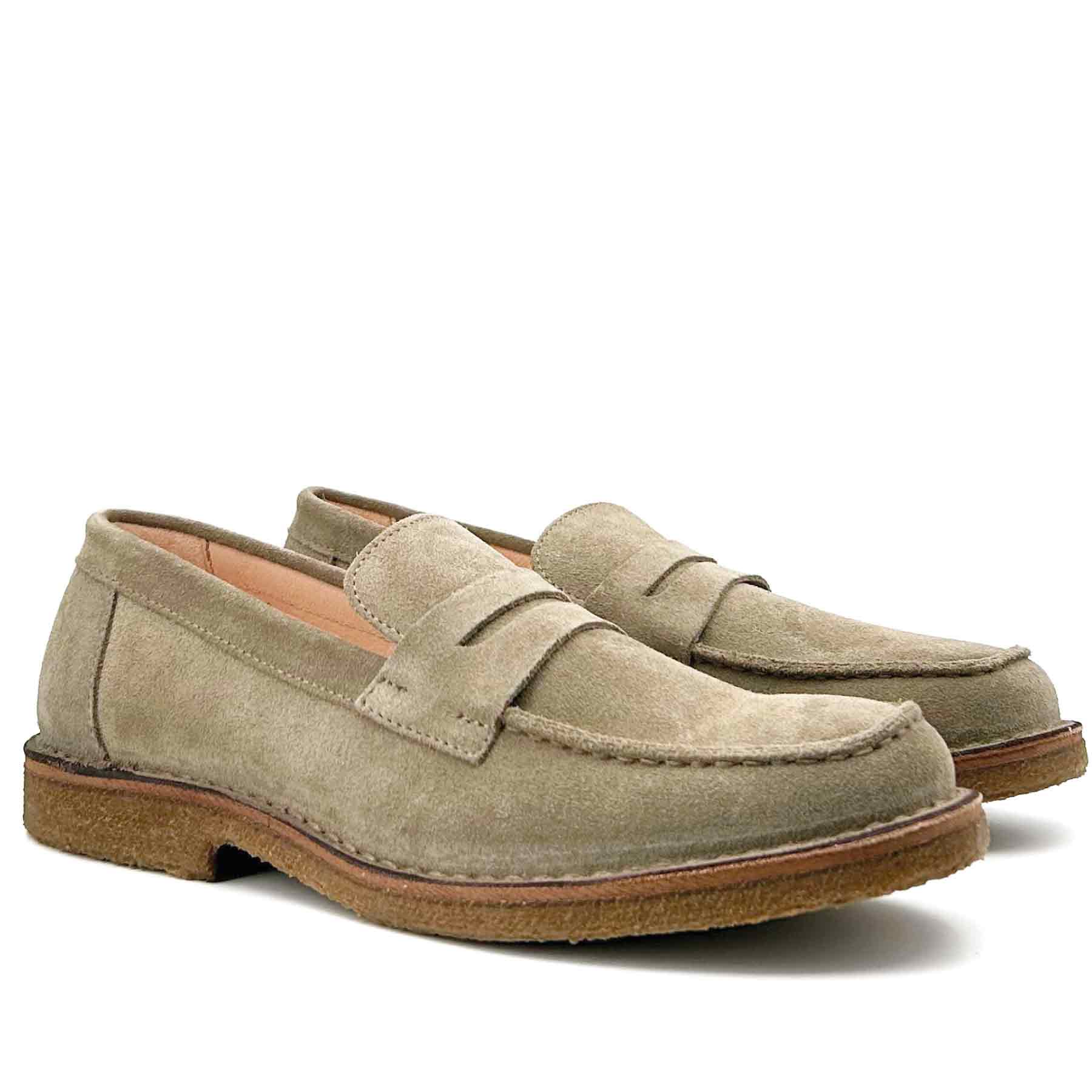 Mokaflex Loafer Stone Suede