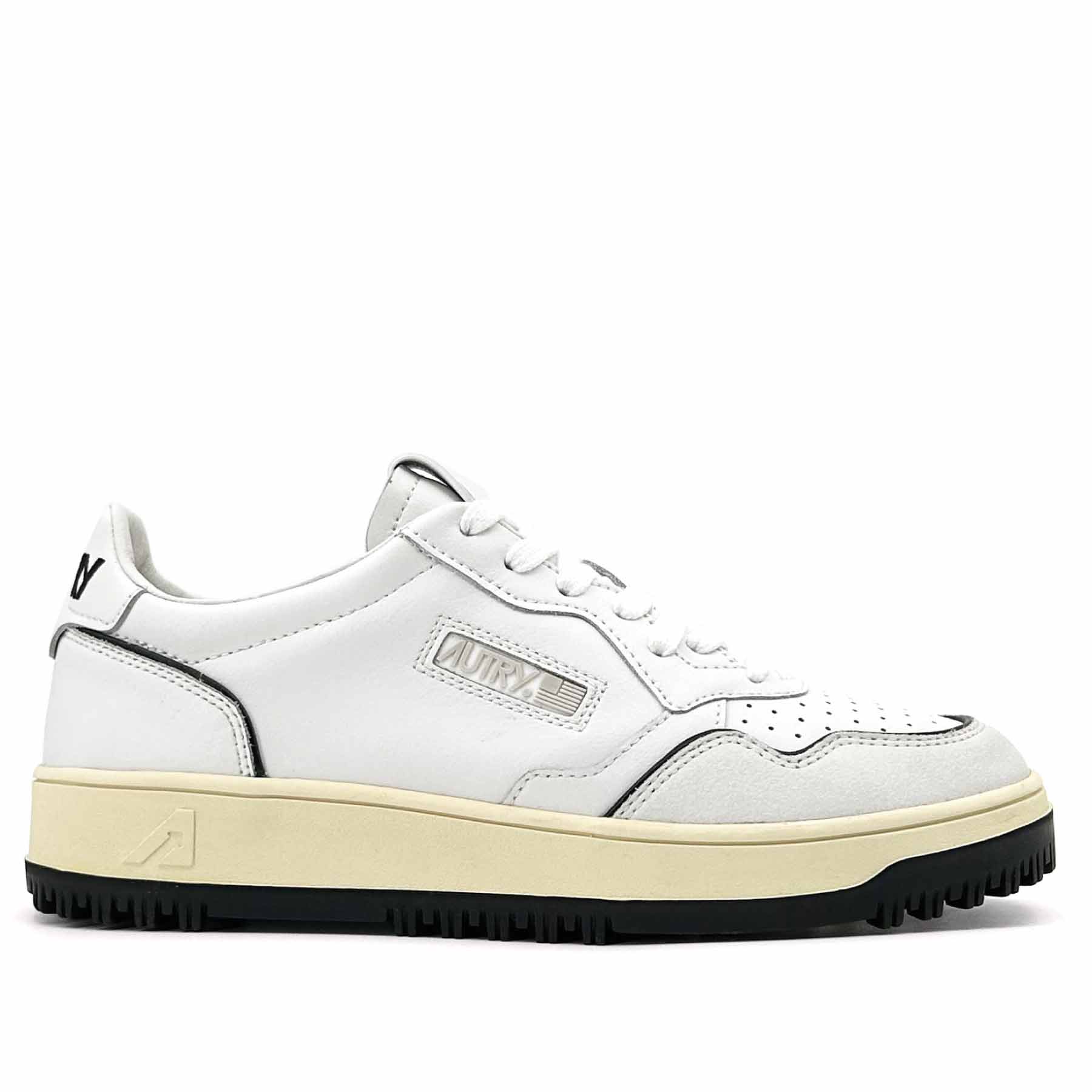 Golf Low Woman White Leather Black