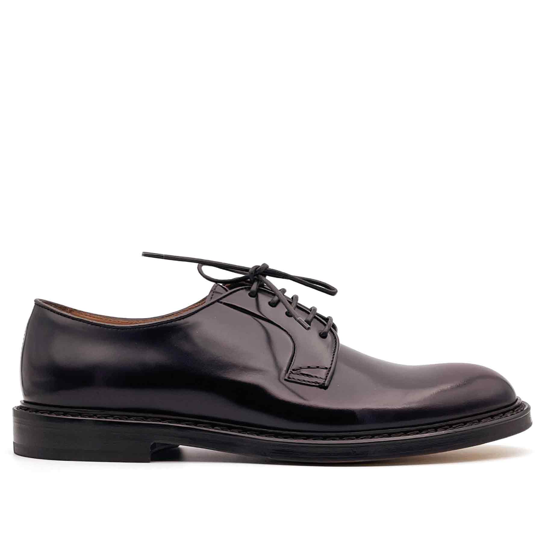 DERBY BURGUNDY LEATHER LACE-UPS