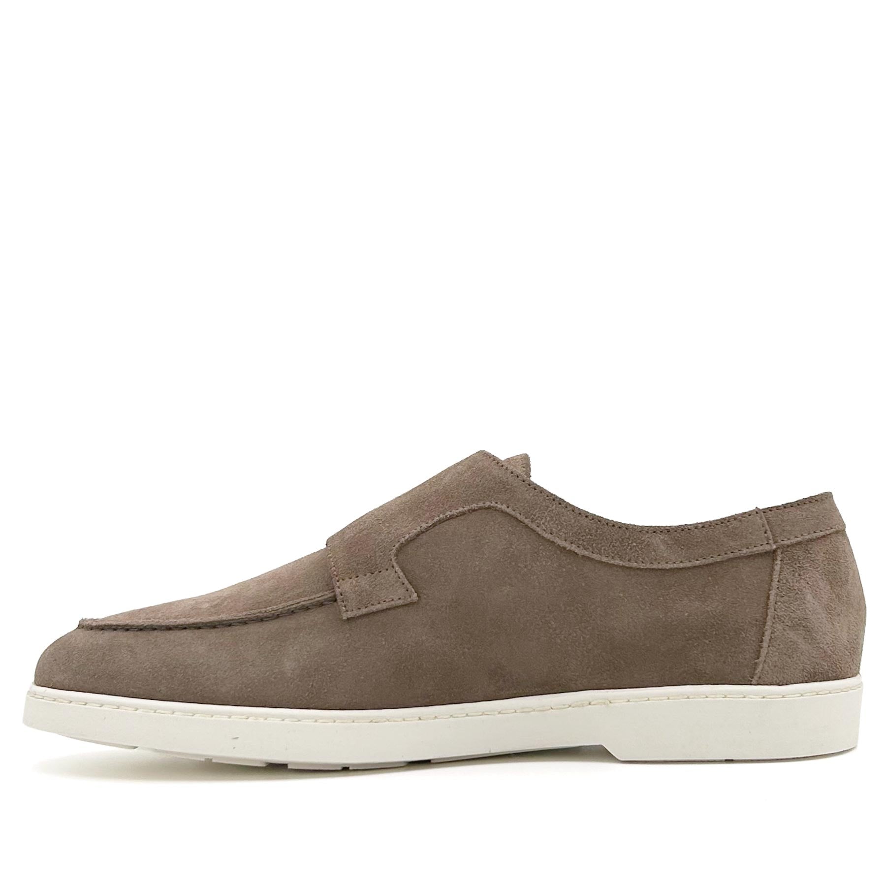Double-Buckle Cocoa Suede