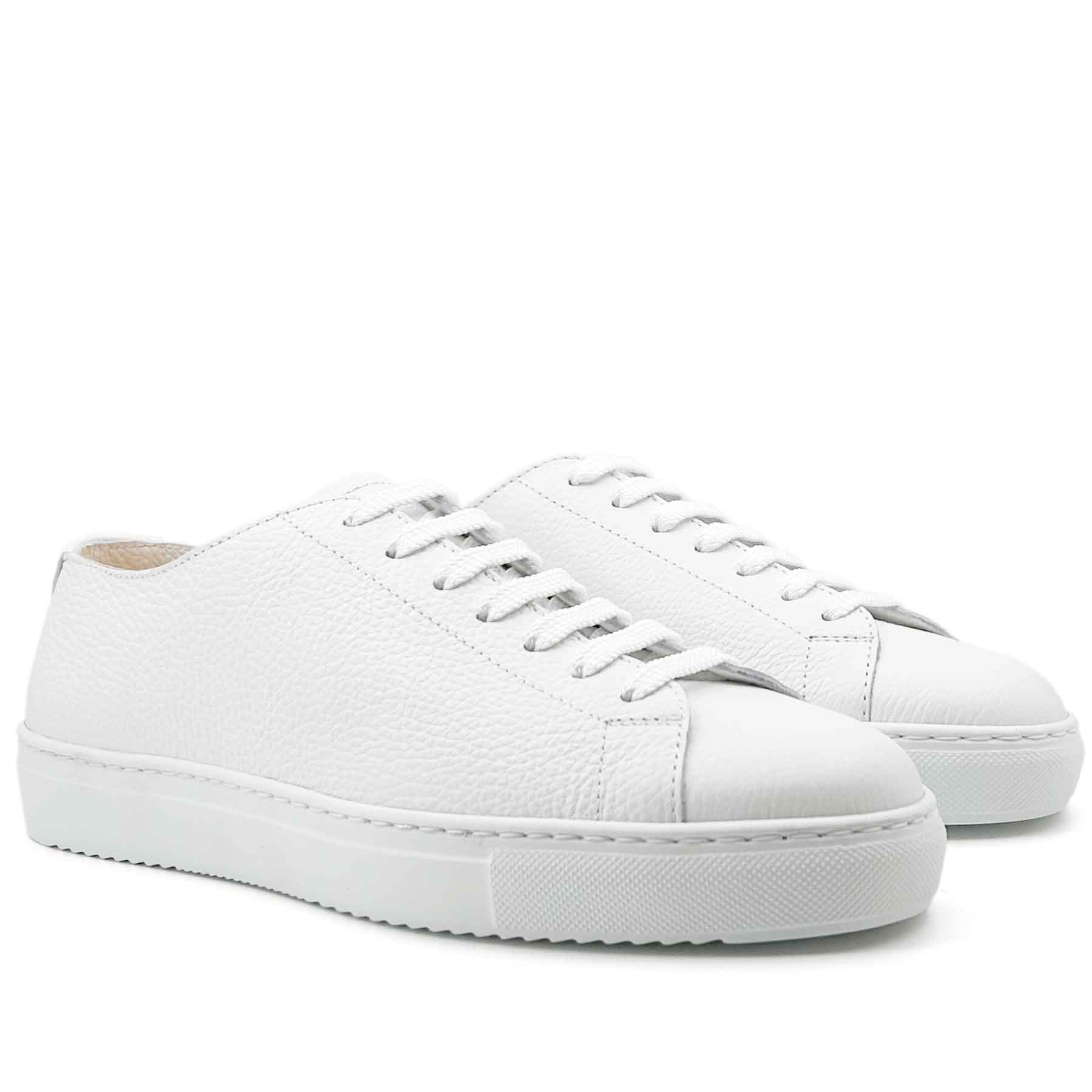 Sneaker Bianco White Leather