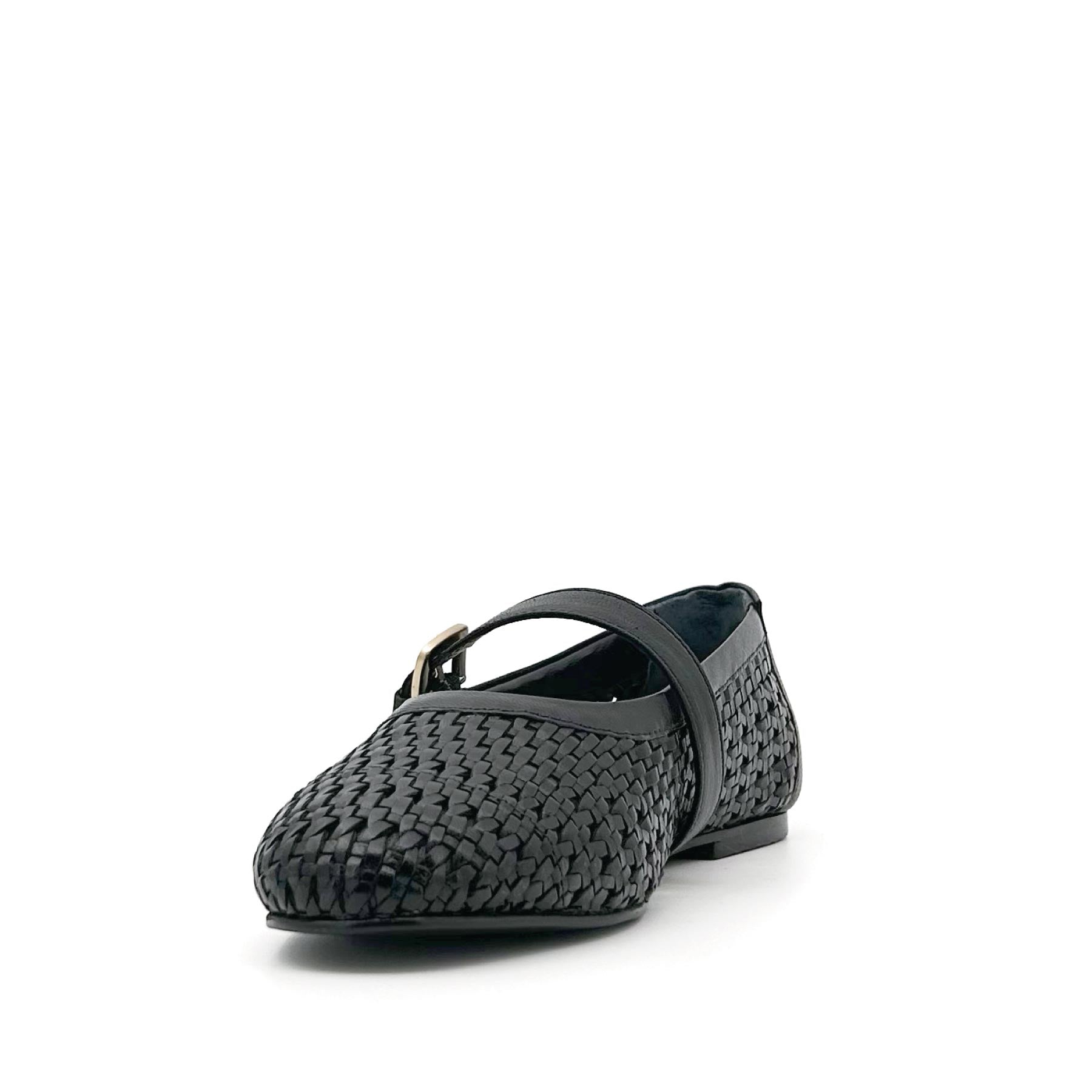 Chadii Ballerina Black Goat Leather