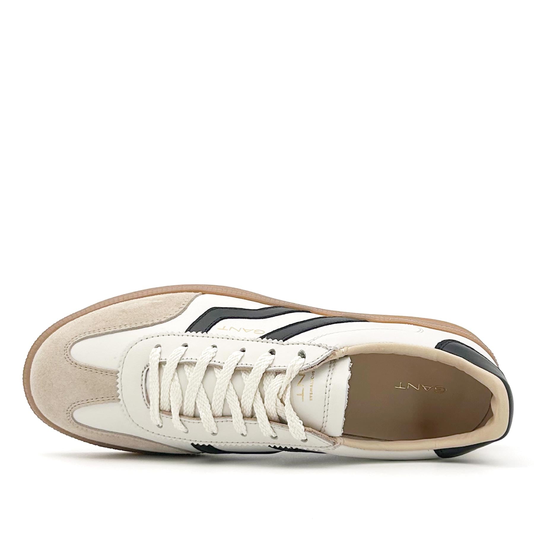 Cuzima Sneaker Leather Beige White Black