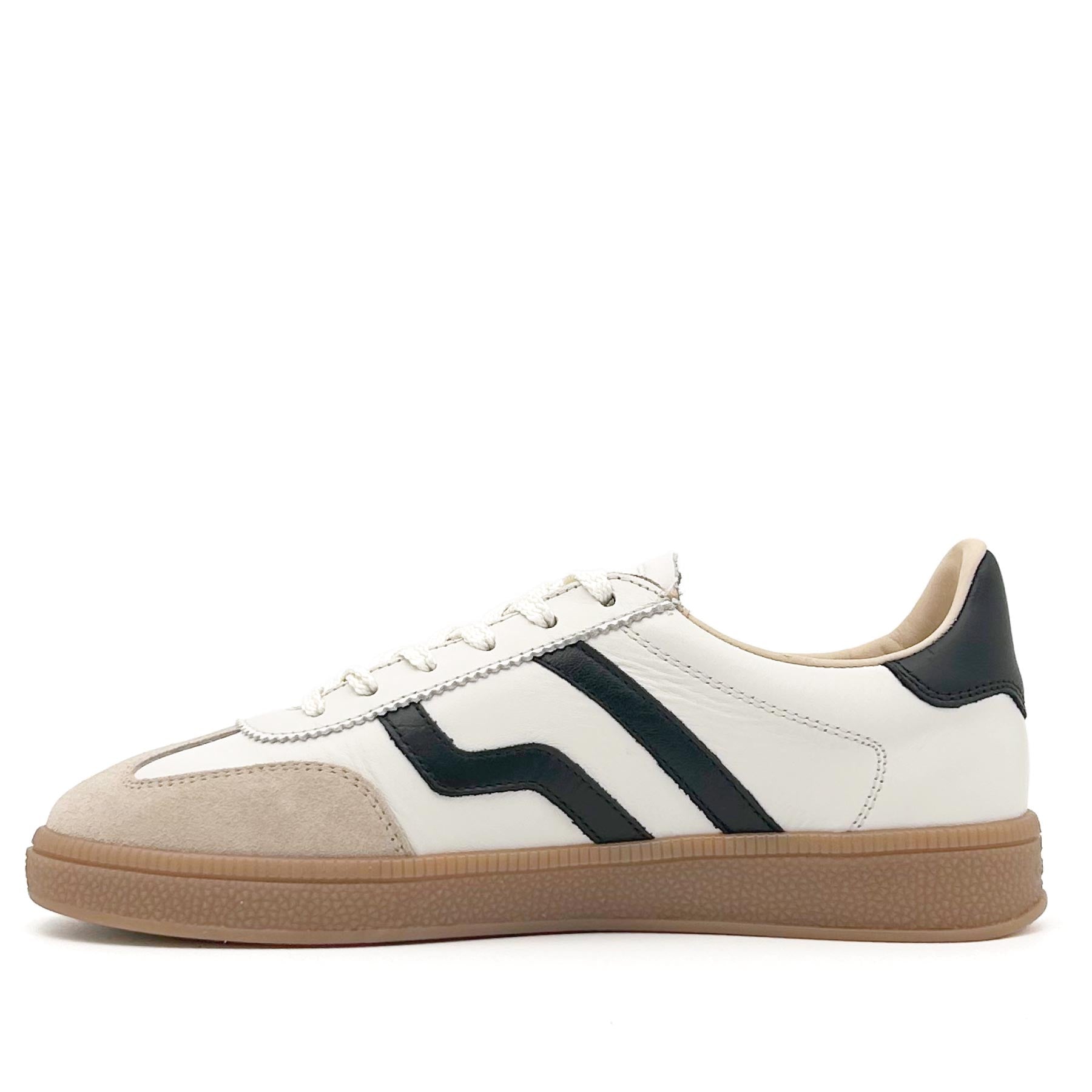 Cuzima Sneaker Leather Beige White Black