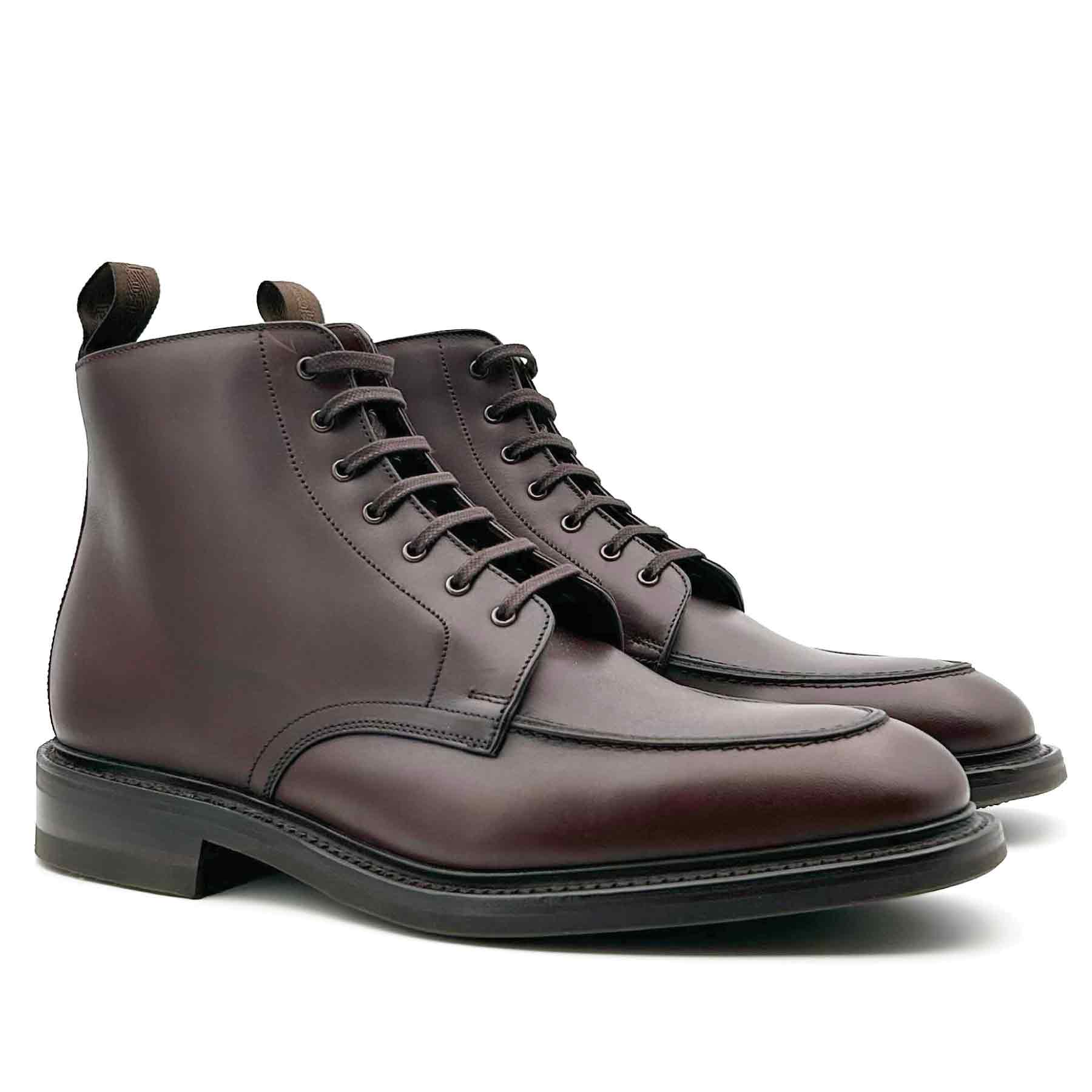 Gisbourne Dark Brown Waxy Leather Apron Boot