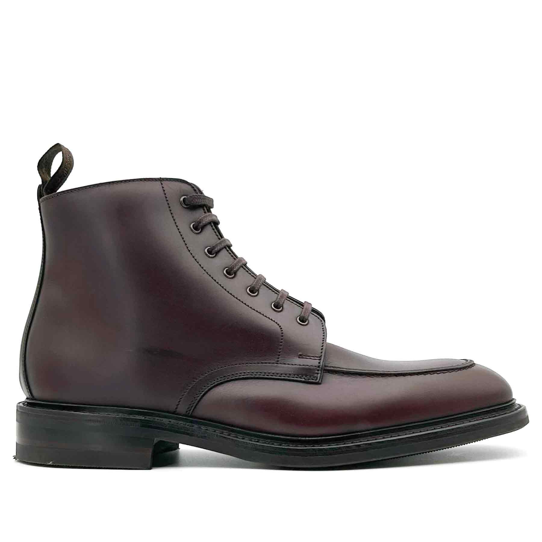 Gisbourne Dark Brown Waxy Leather Apron Boot