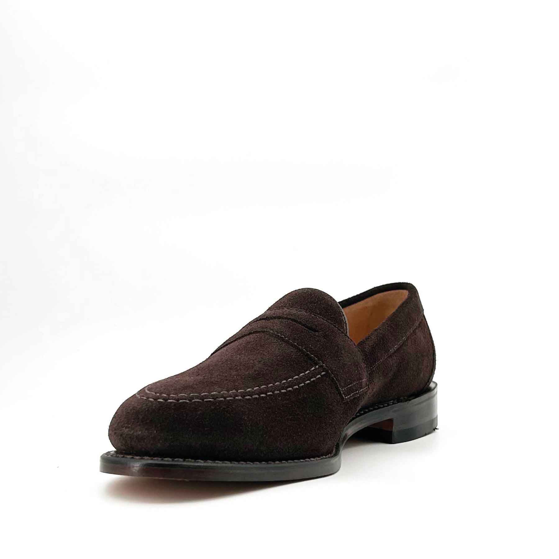 Imperial Choc Brown Suede Apron Penny Loafer