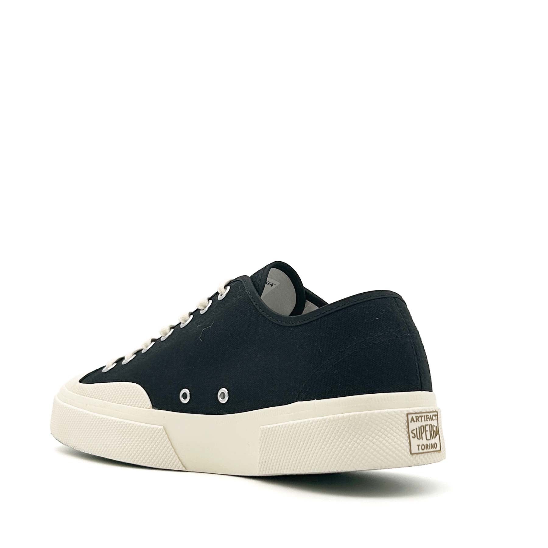 2432 Works Low Cut Cotton Canvas Black / Off White