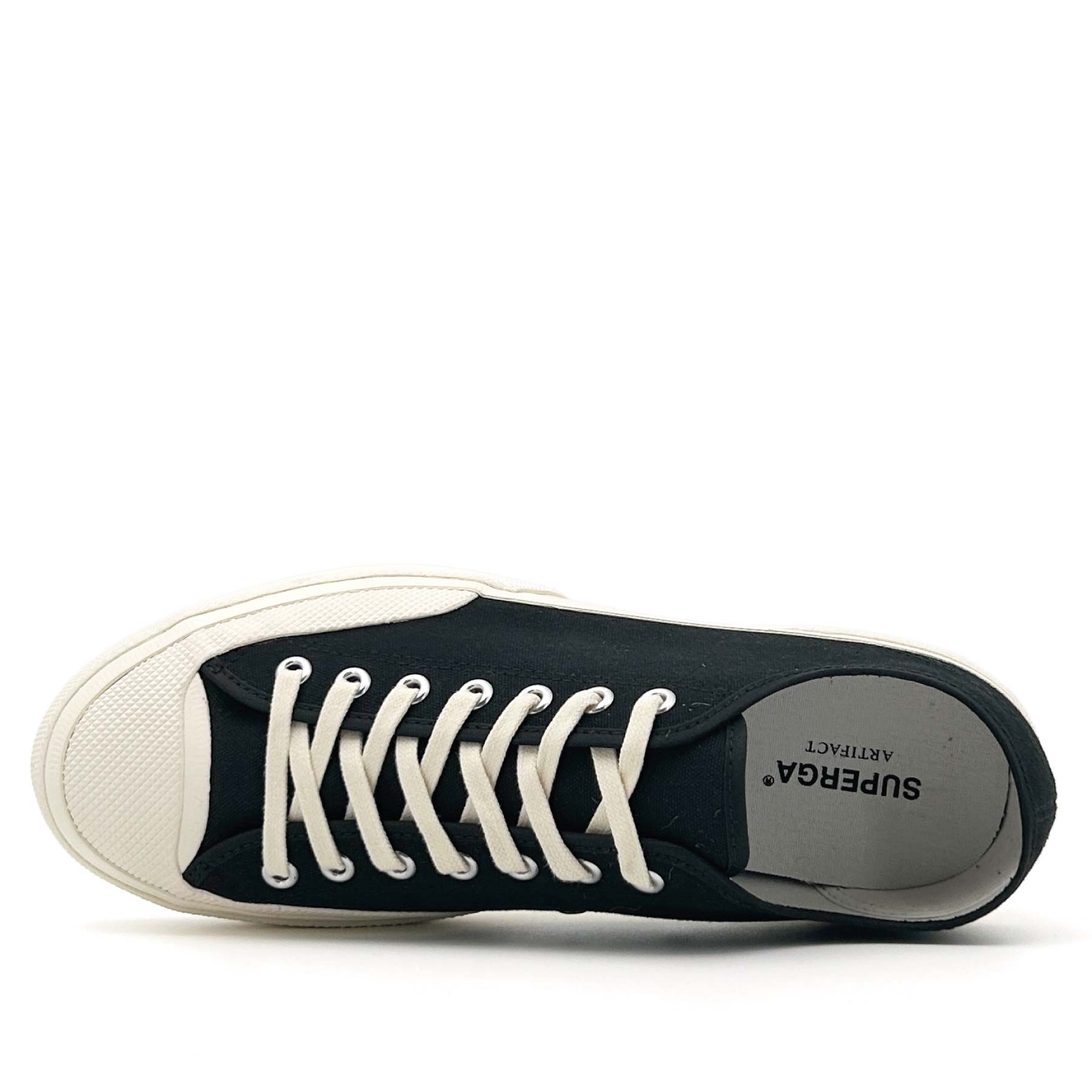 2432 Works Low Cut Cotton Canvas Black / Off White