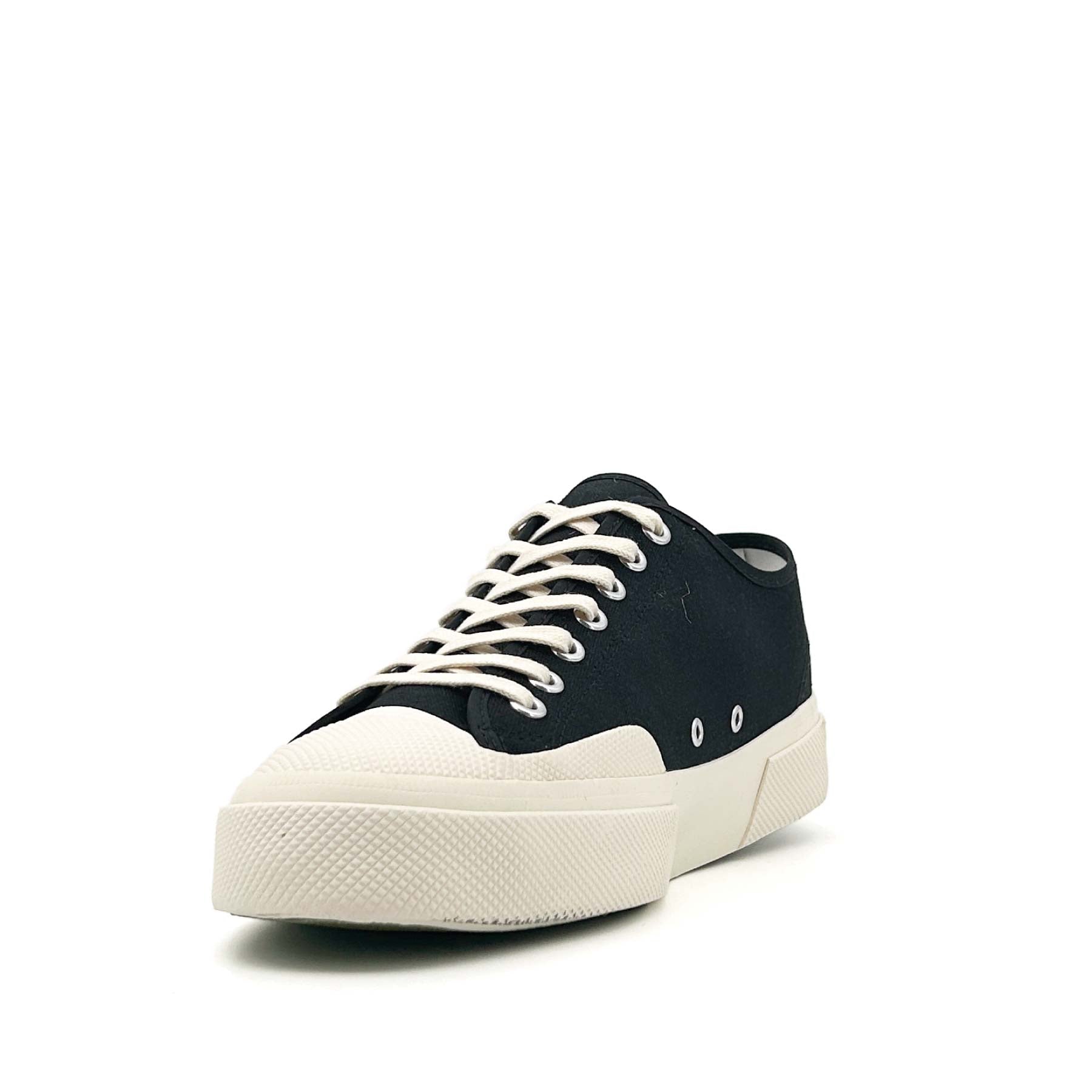 2432 Works Low Cut Cotton Canvas Black / Off White