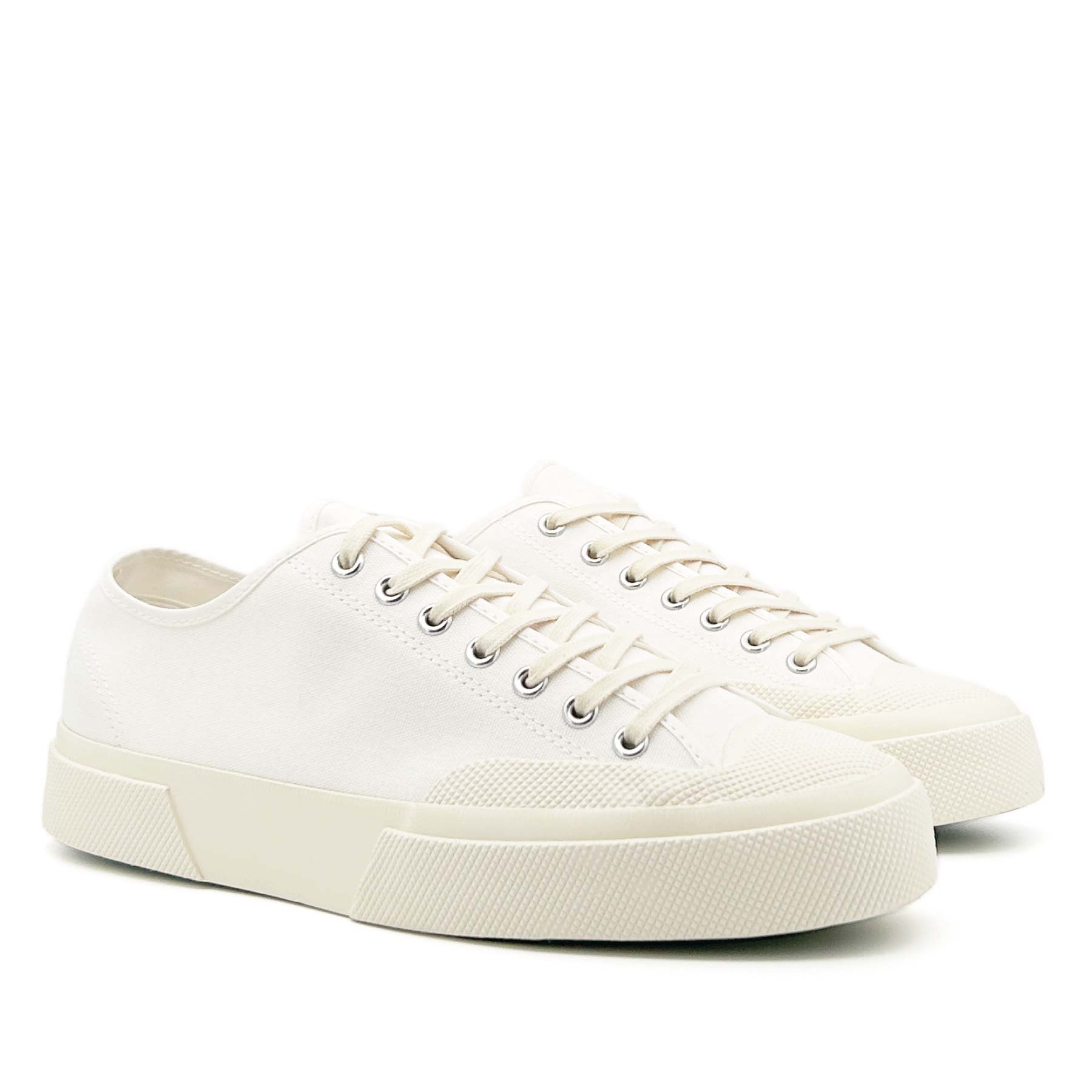 2432 Works Low Cut Cotton Canvas White / Off White