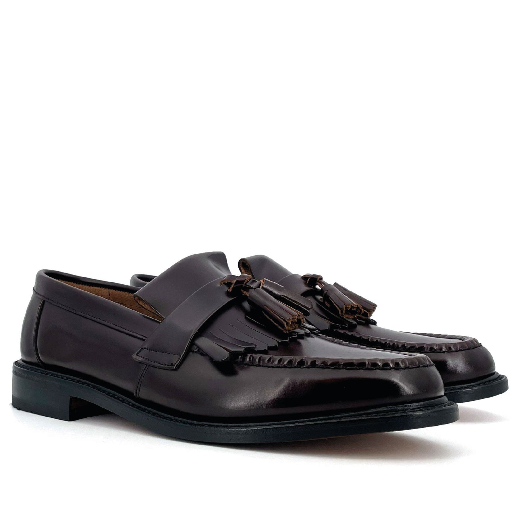 Brighton Oxblood Polished Tassel Loafer