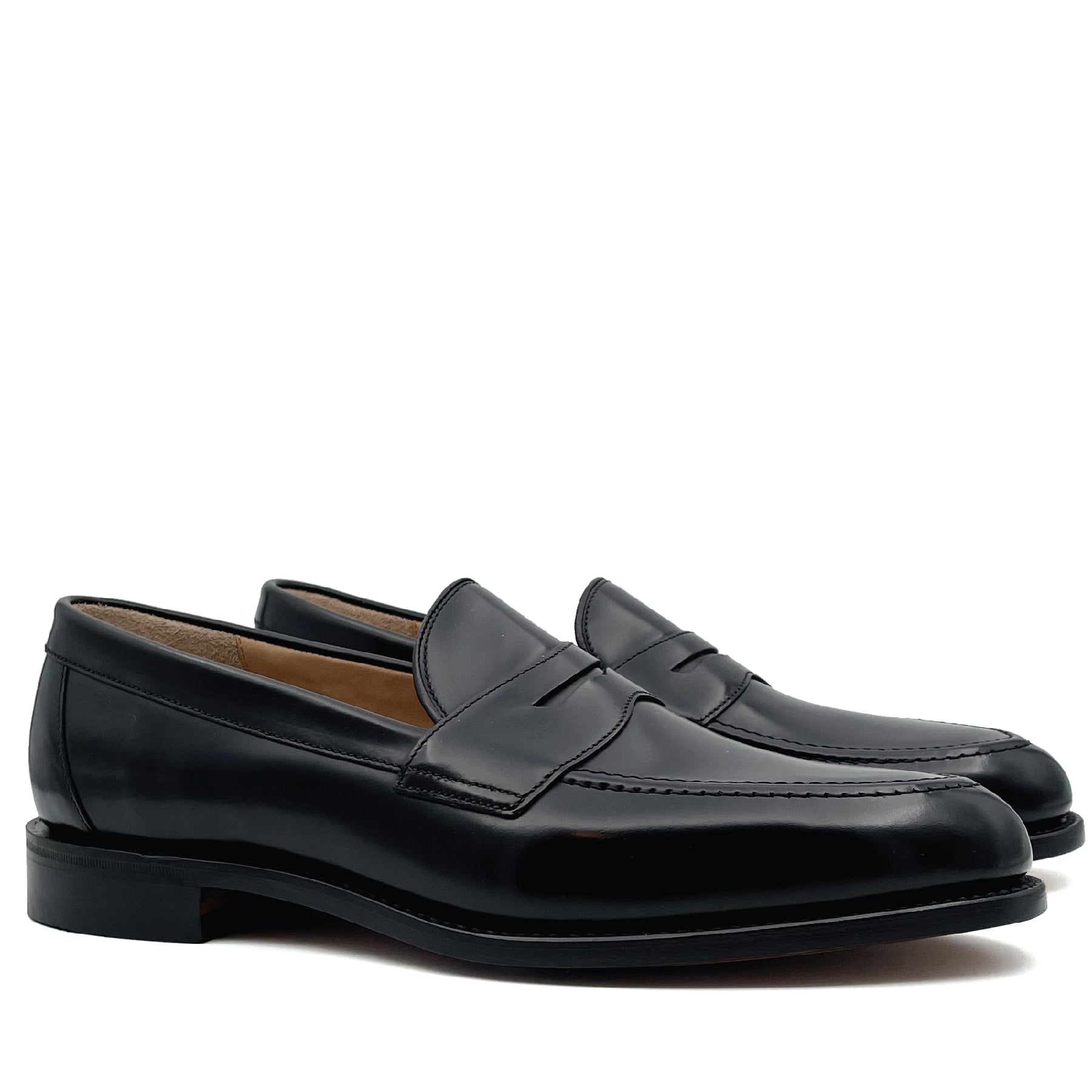 Imperial Black Polished Apron Penny Loafer