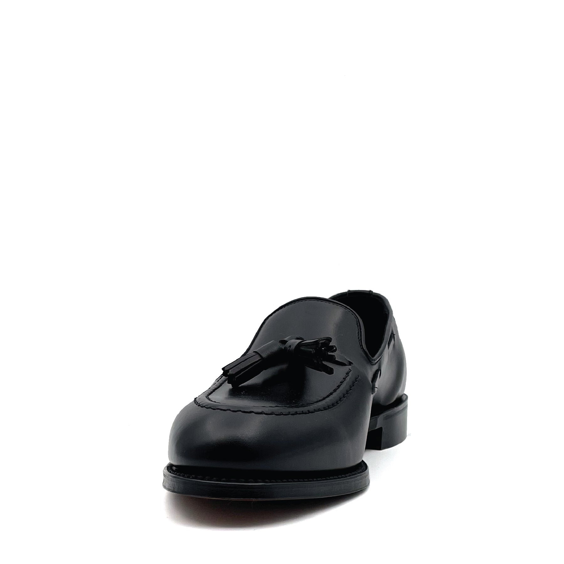 Russell Black Calf Apron Tassel Loafer