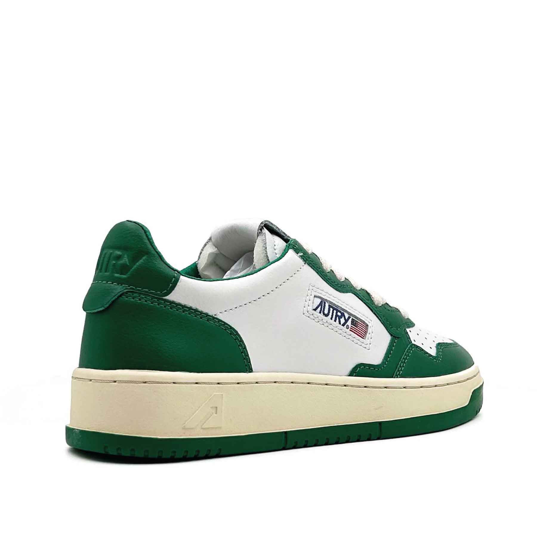 Medalist Low Women Leather Green / White