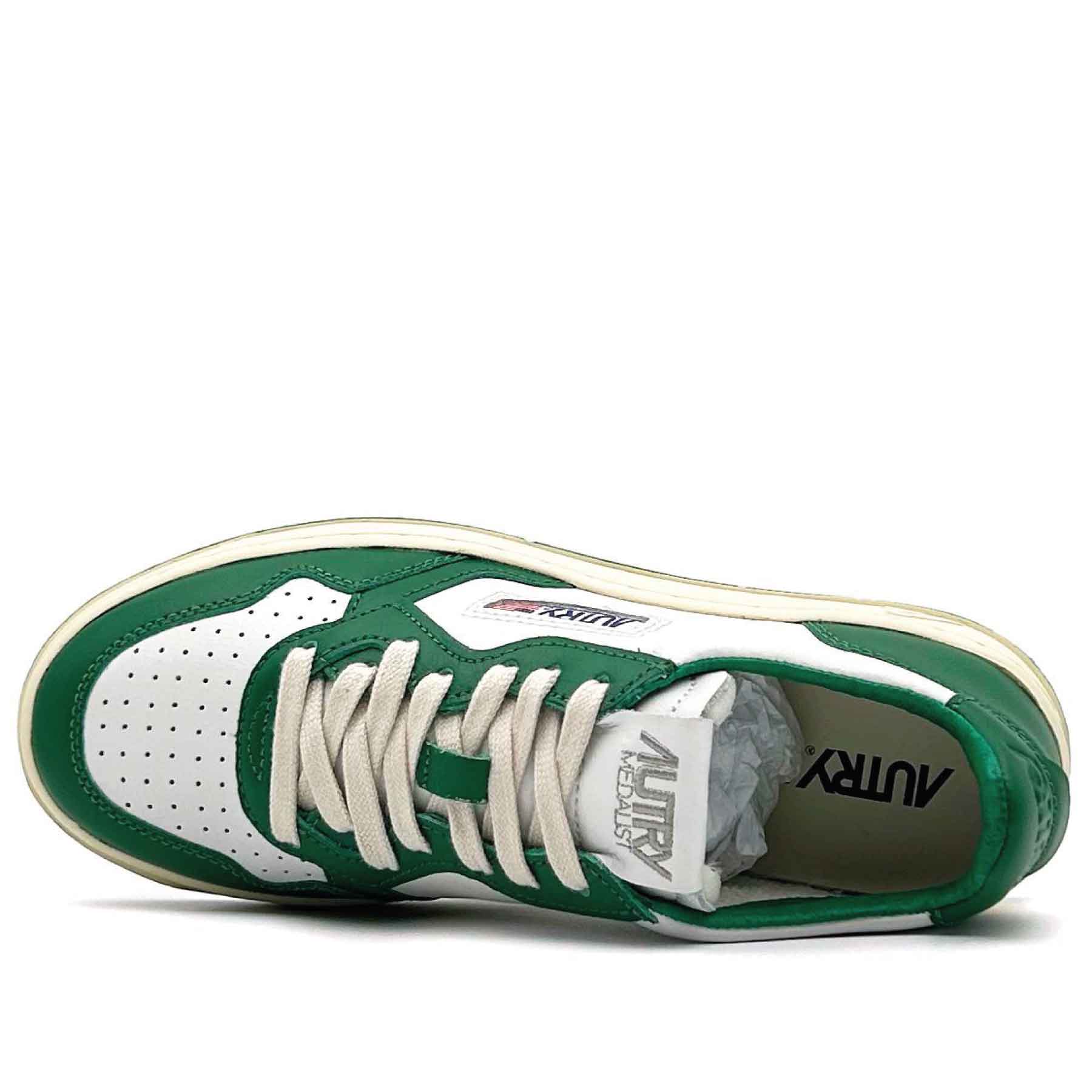 Medalist Low Women Leather Green / White