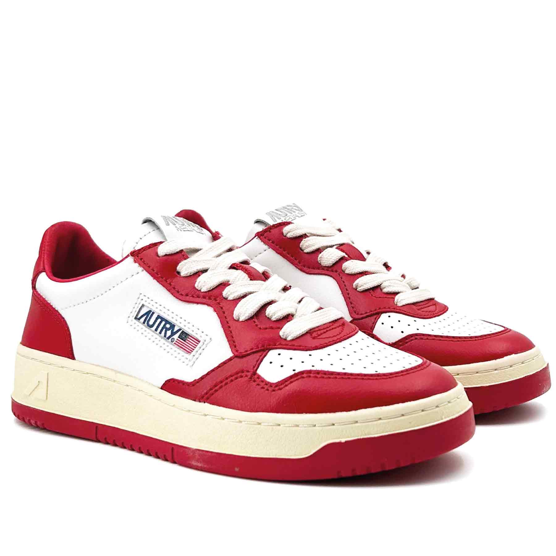 Medalist Low Women Leather Red White