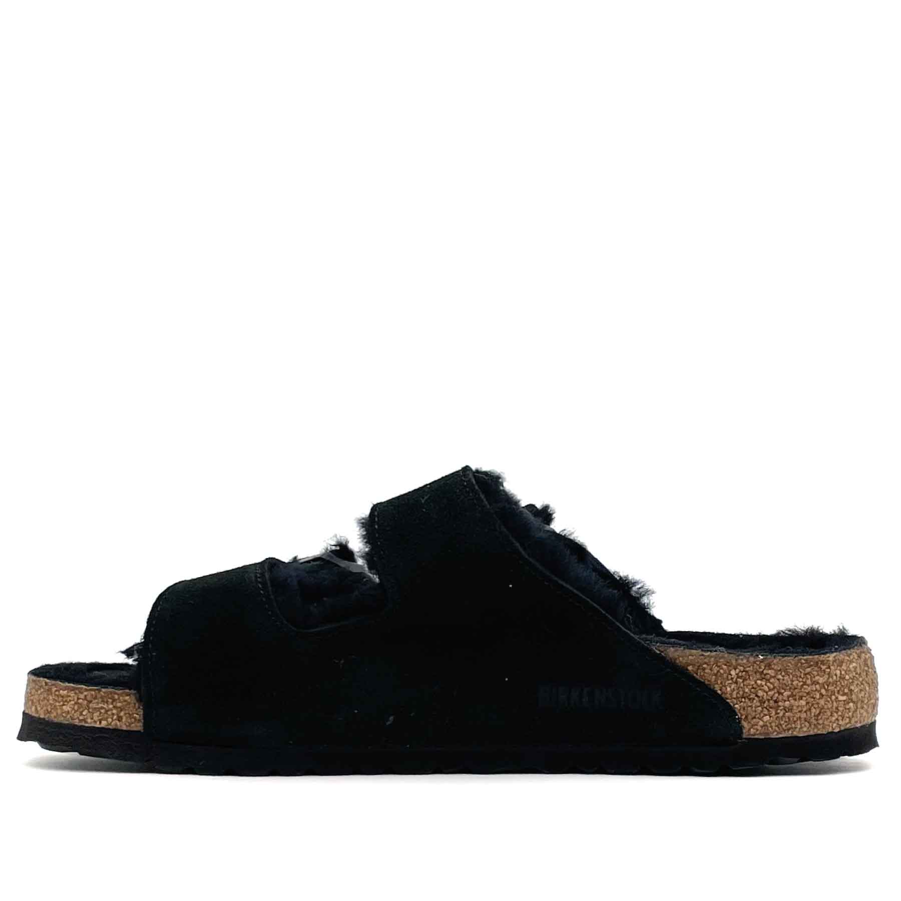 Arizona Shearling Suede Leather Black Men