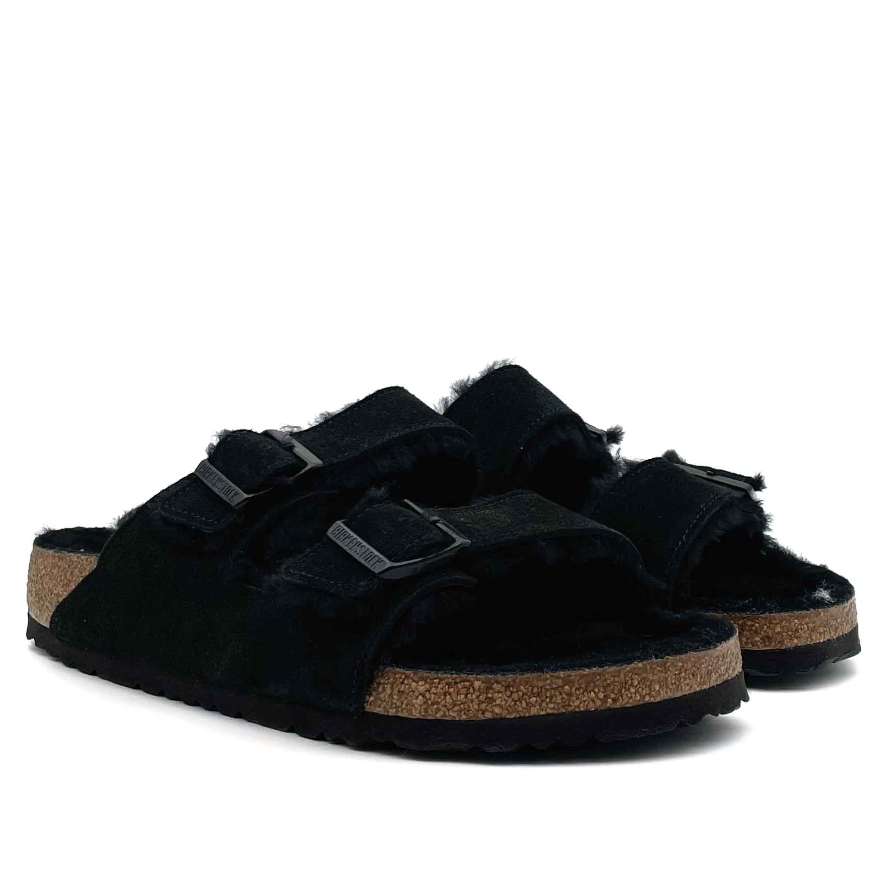 Arizona Shearling Suede Leather Black Men