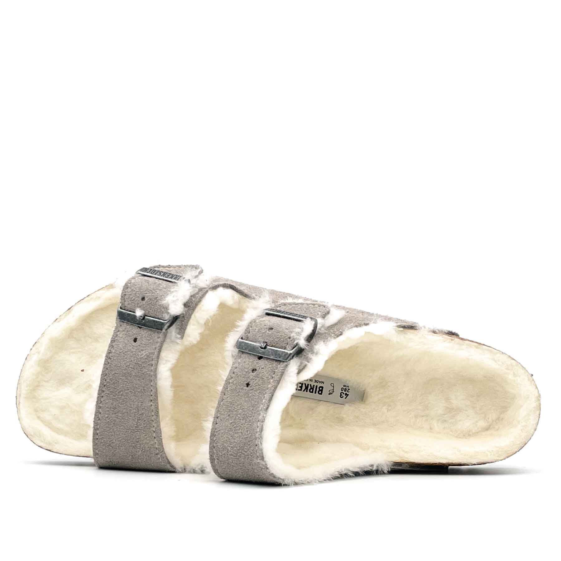 Arizona Shearling Suede Leather Stone Coin Men