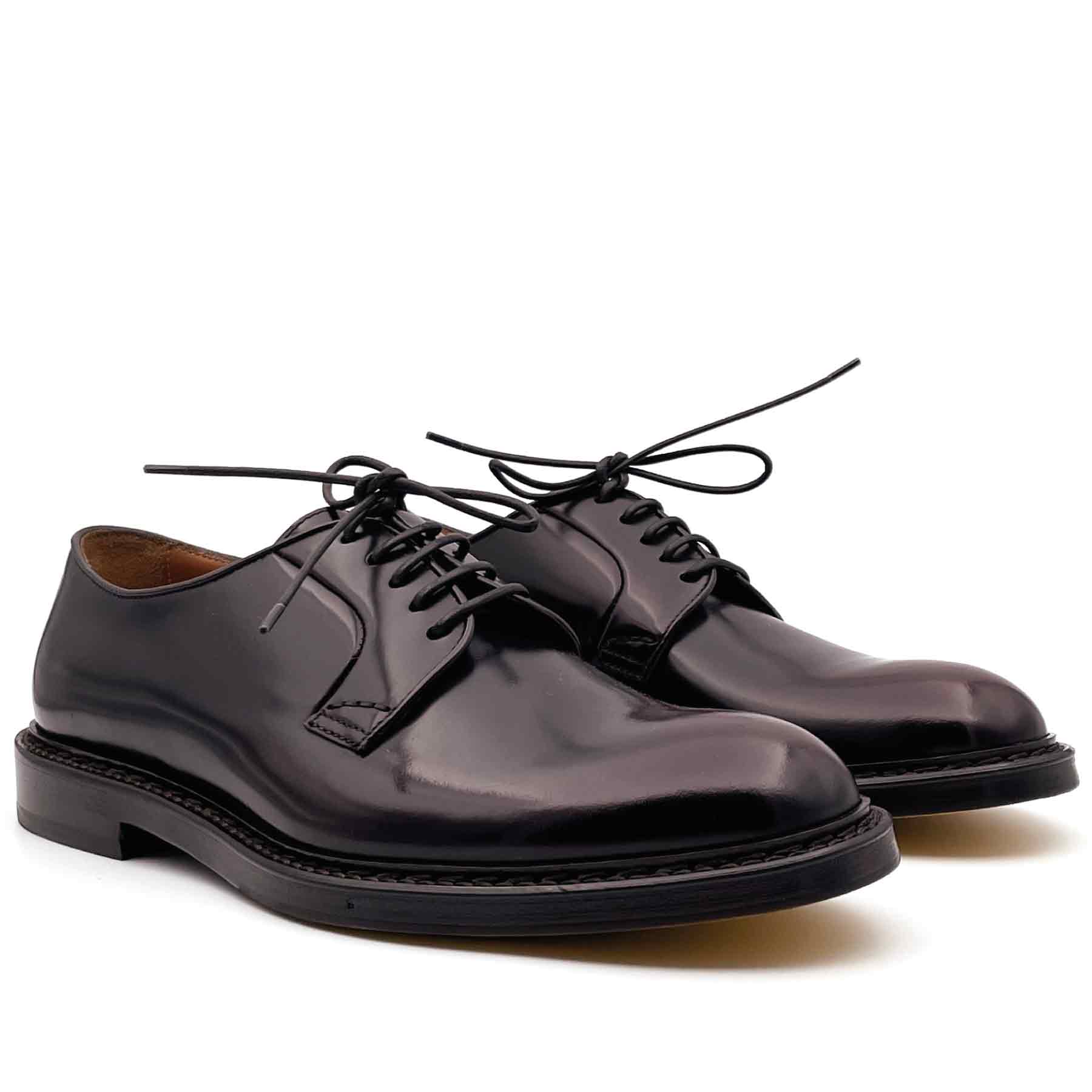 DERBY BURGUNDY LEATHER LACE-UPS