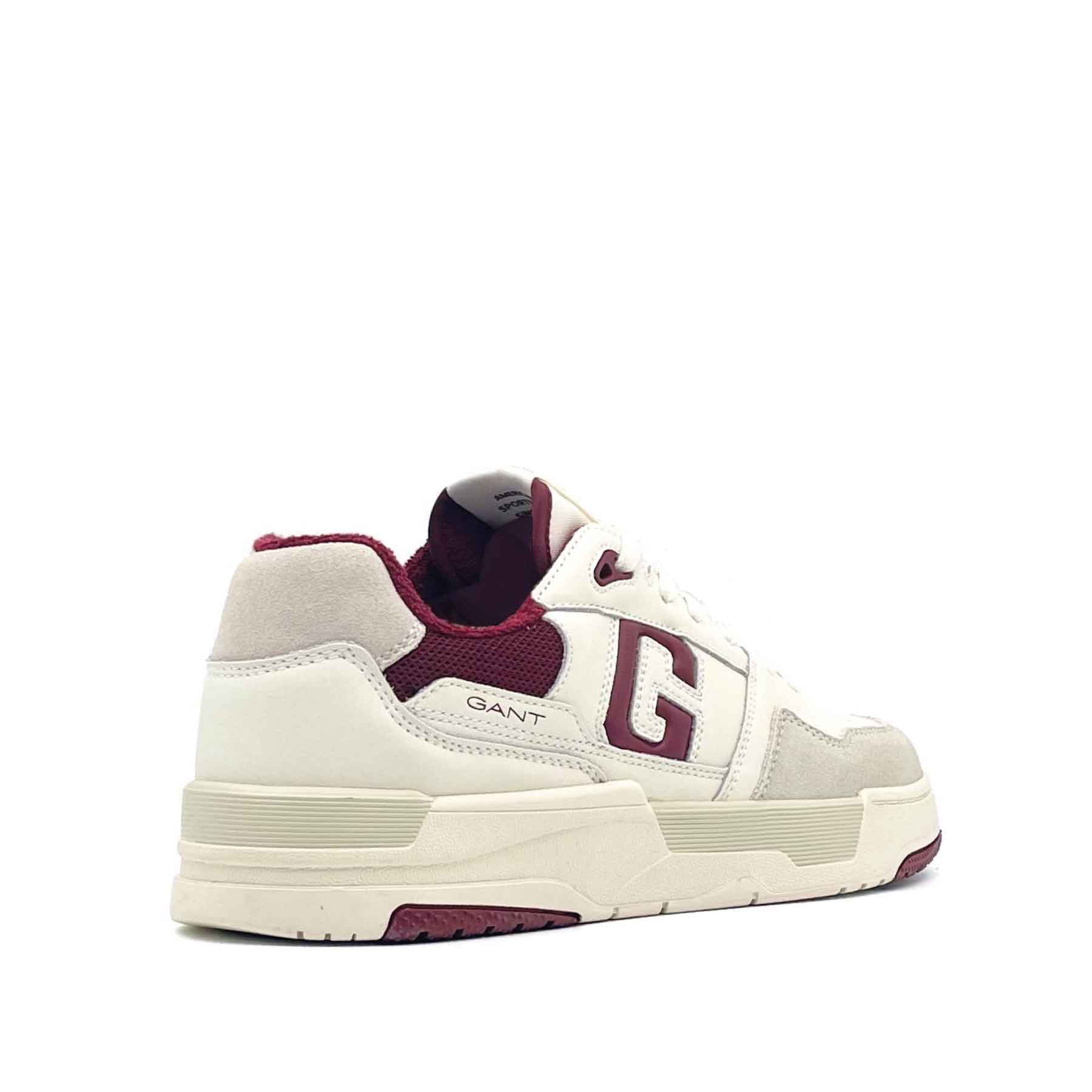 Brookpal Off White / Plum Red