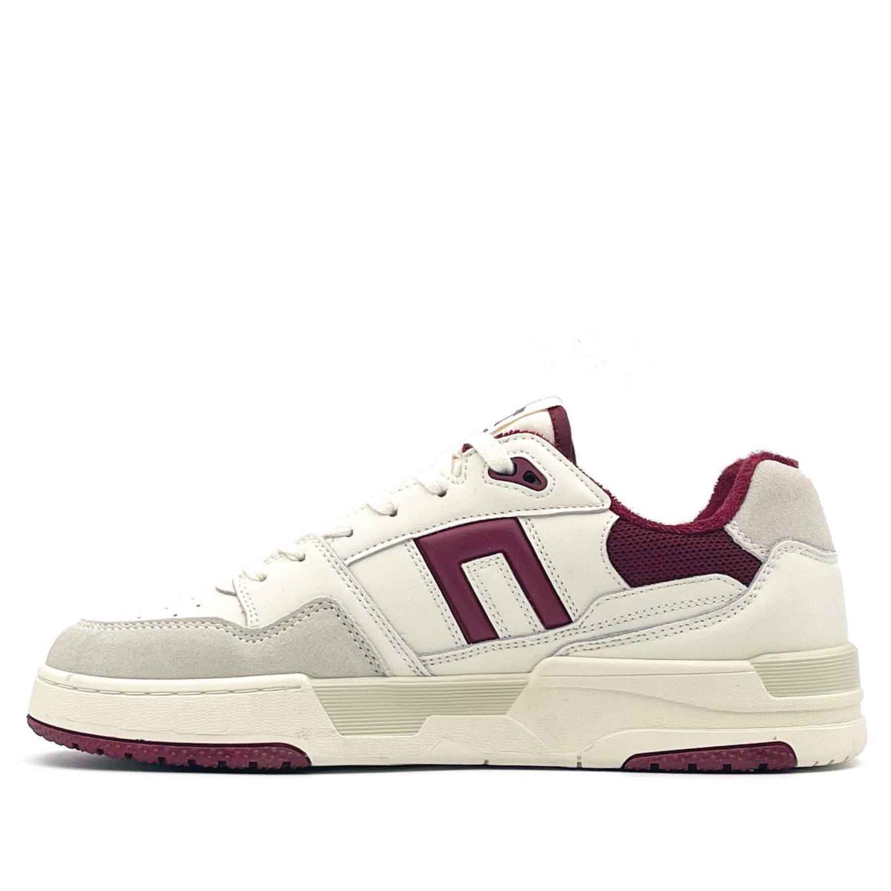 Brookpal Off White / Plum Red