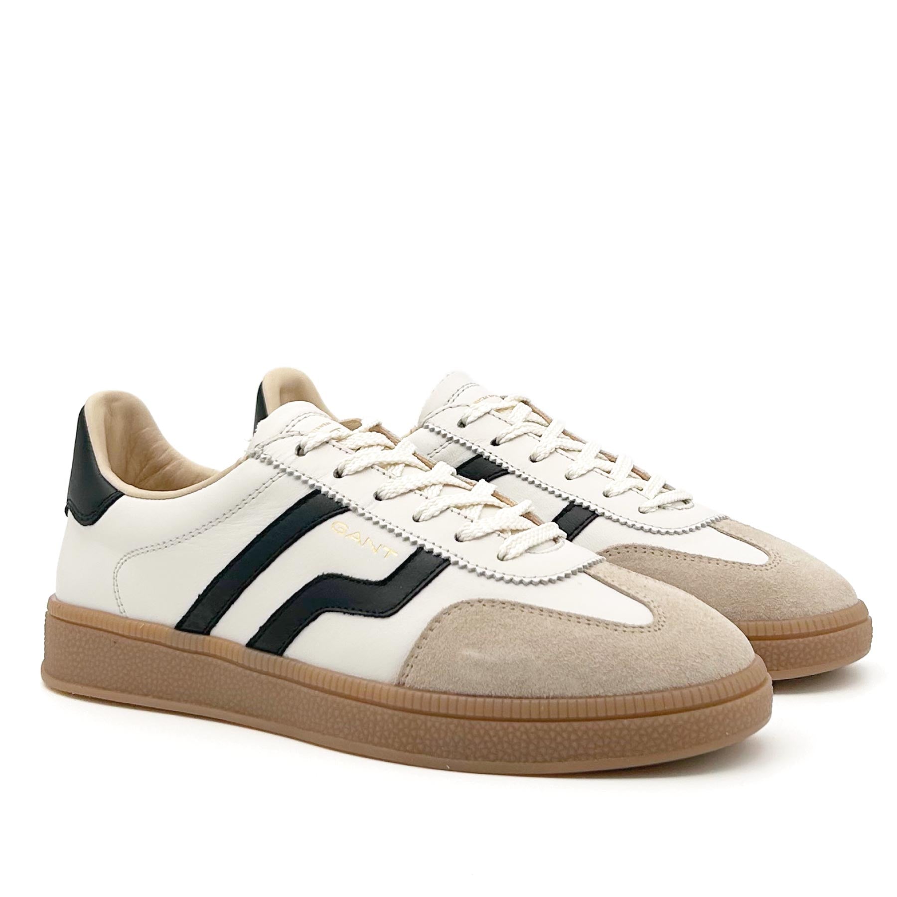 Cuzima Sneaker Leather Beige White Black