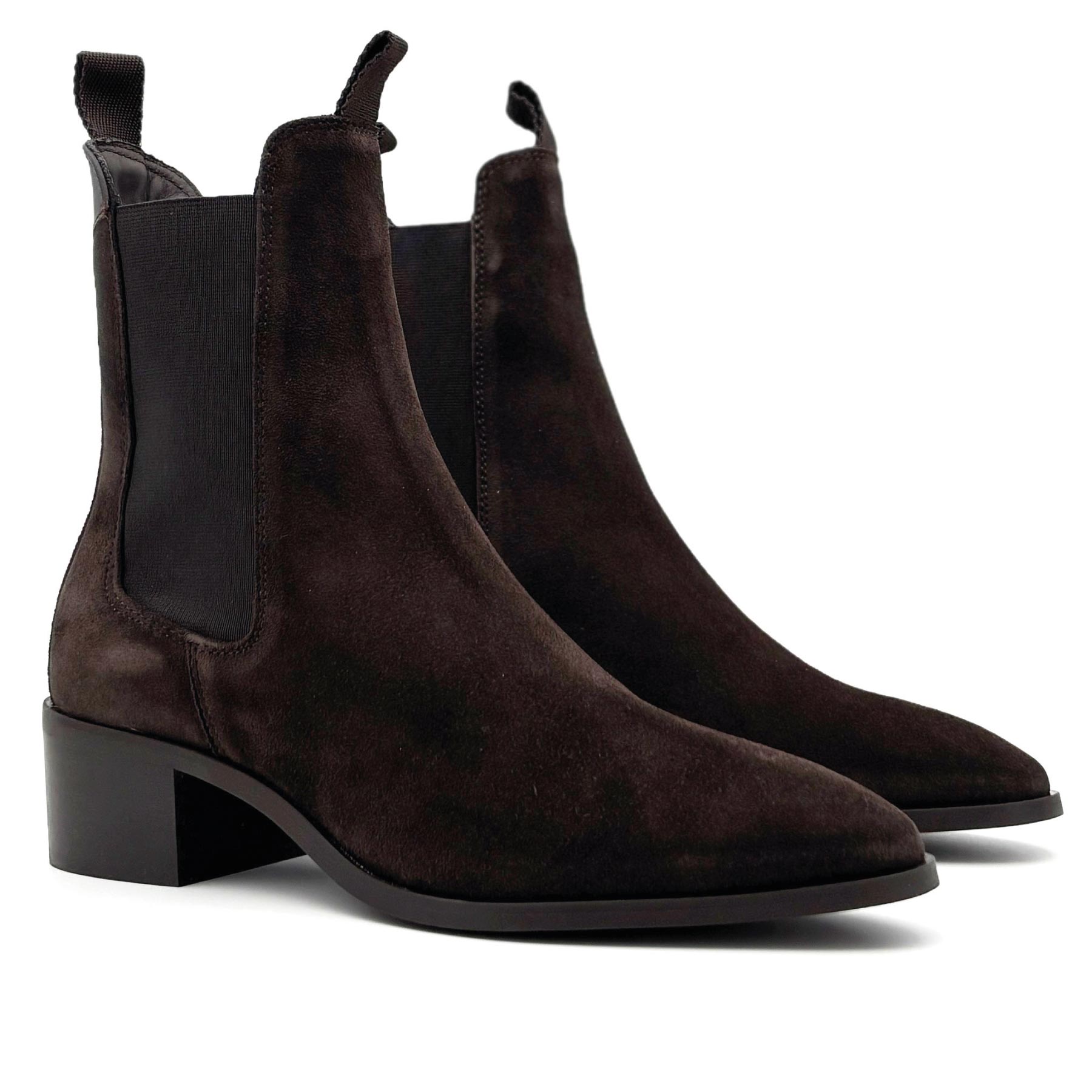 St Broomly Chelsea Boot Dark Brown Suede