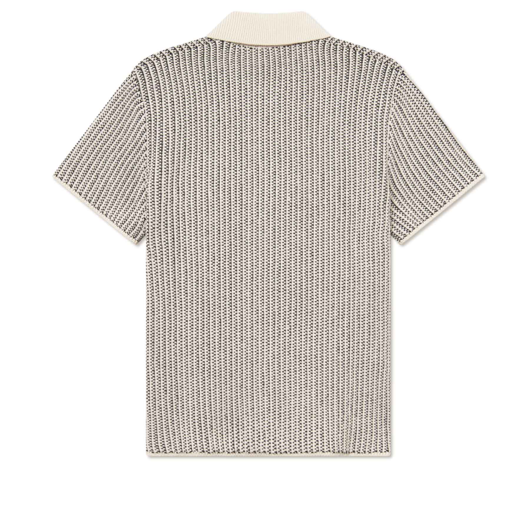Easton Knitted SS Shirt Ivory Black