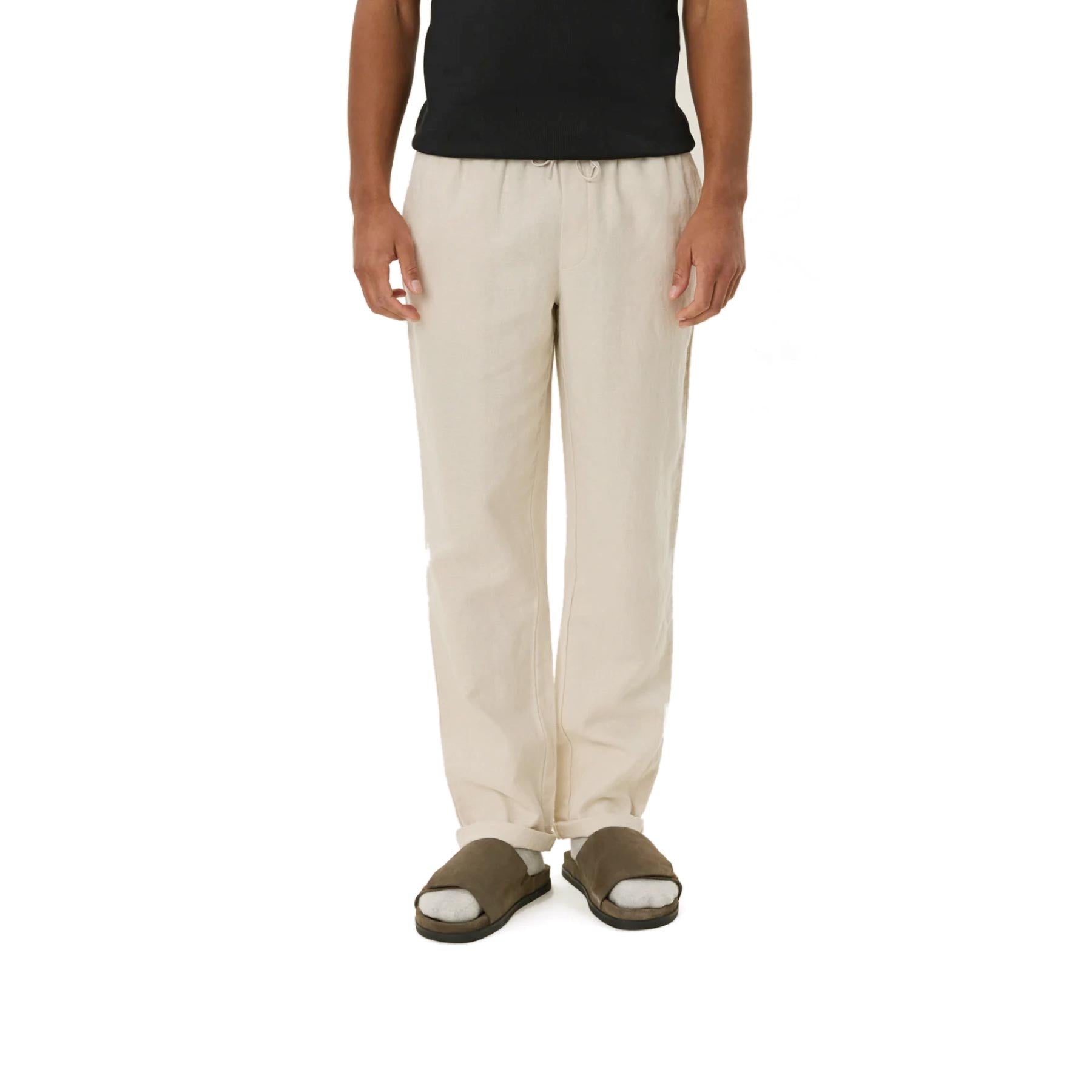 Patrick Linen Pants Light Sand