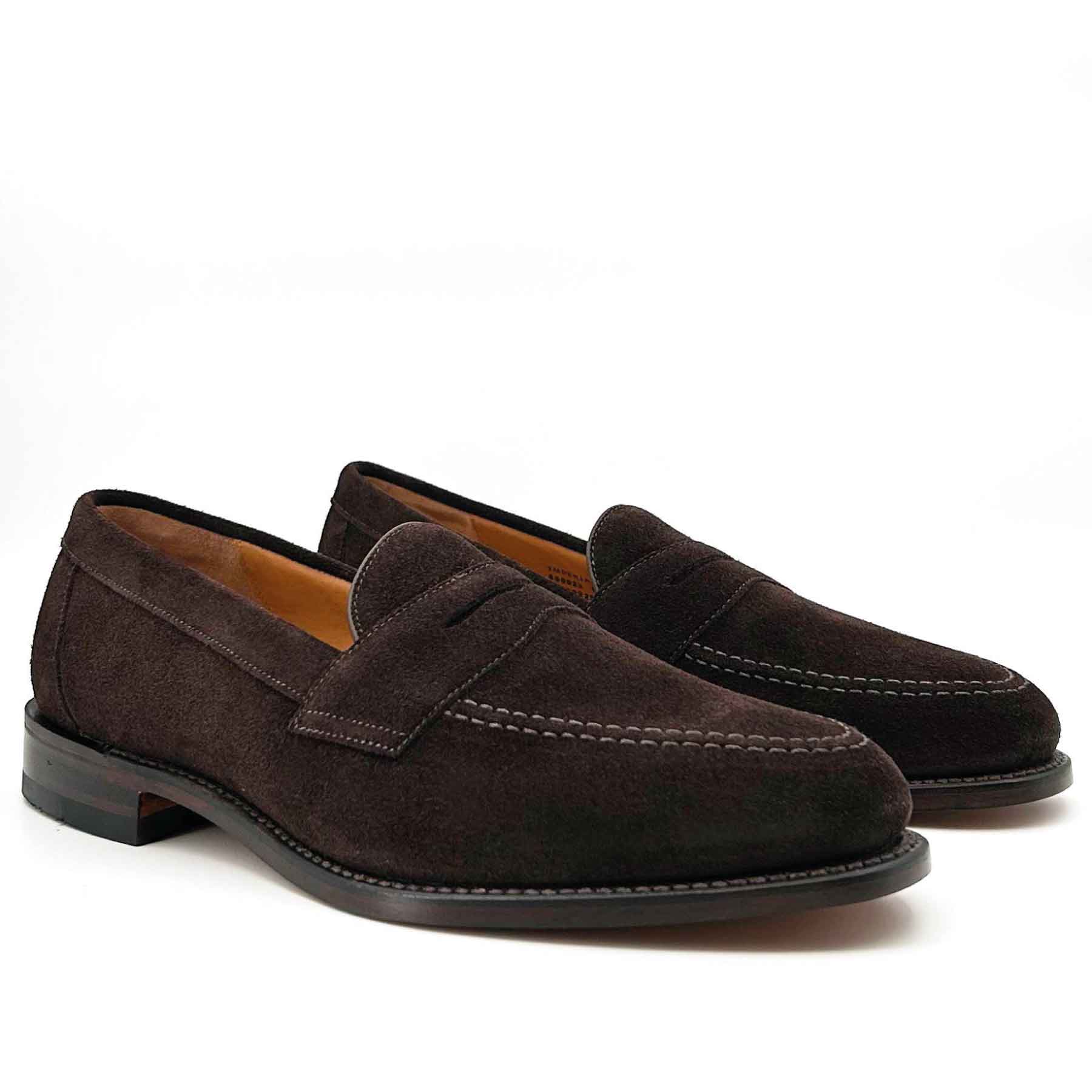 Imperial Choc Brown Suede Apron Penny Loafer