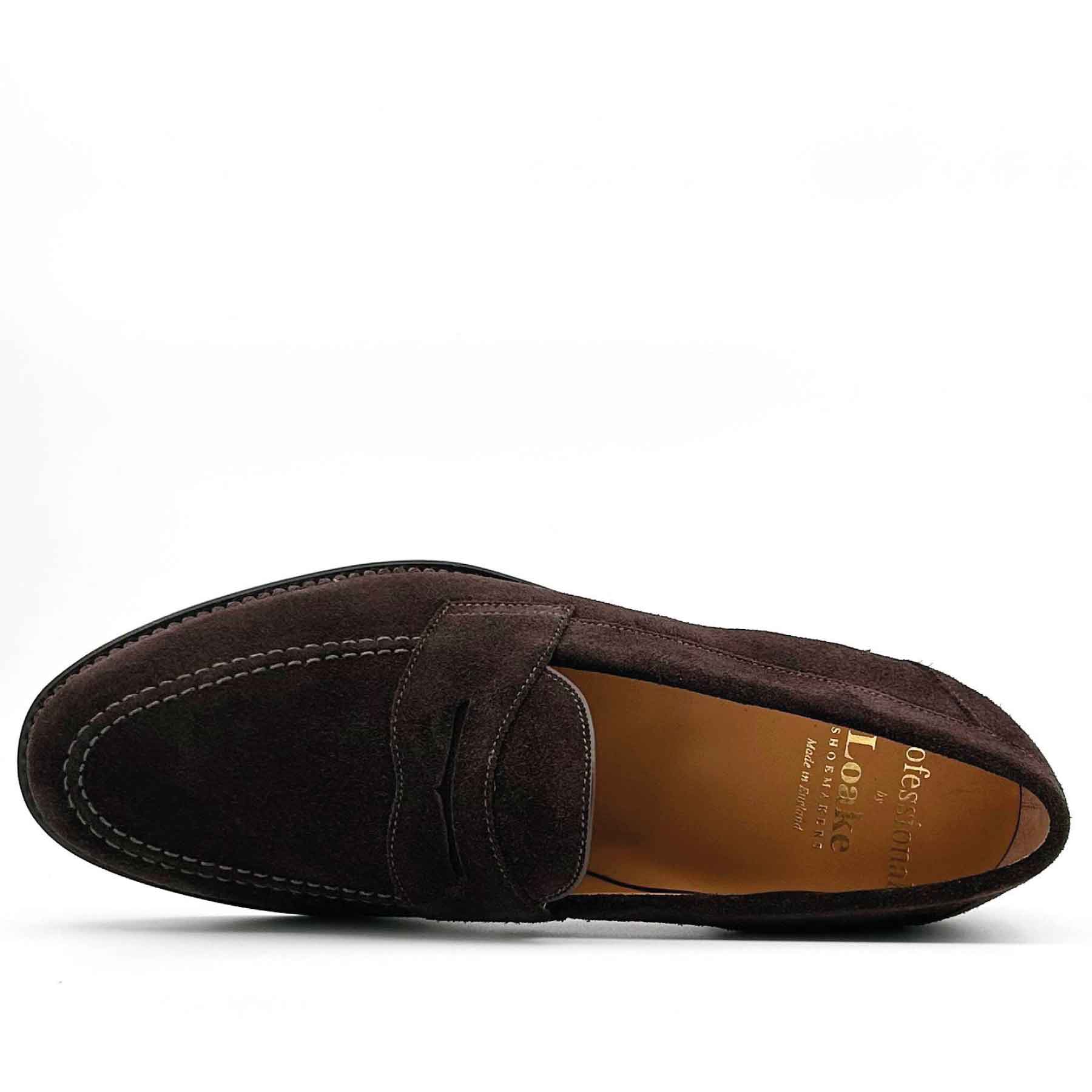 Imperial Choc Brown Suede Apron Penny Loafer