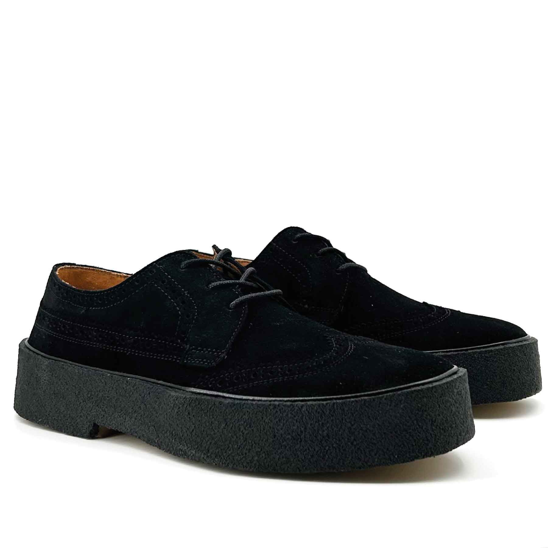 The Original Style 22 Brogue Black Suede