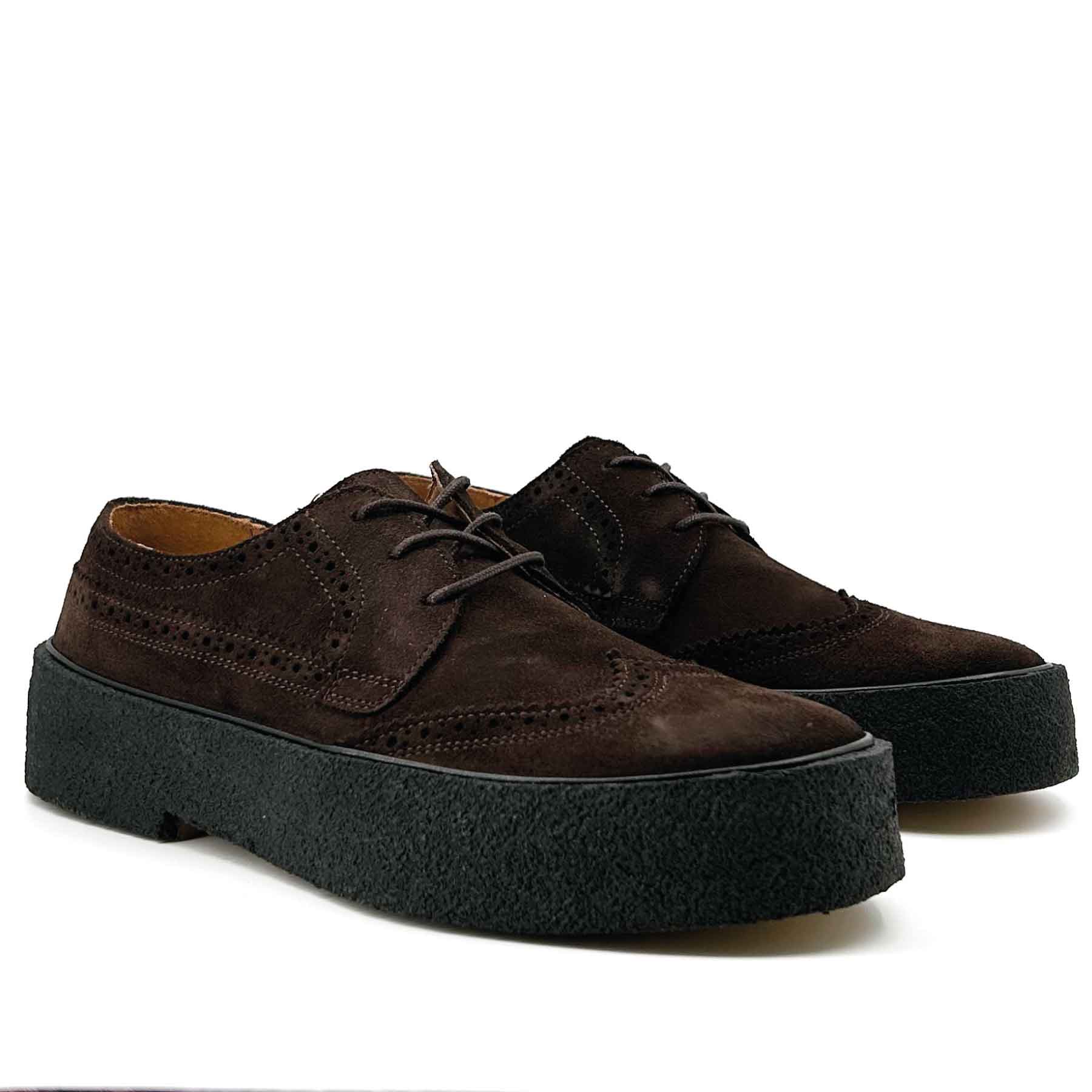 The Original Style 22 Brogue Dark Brown Suede