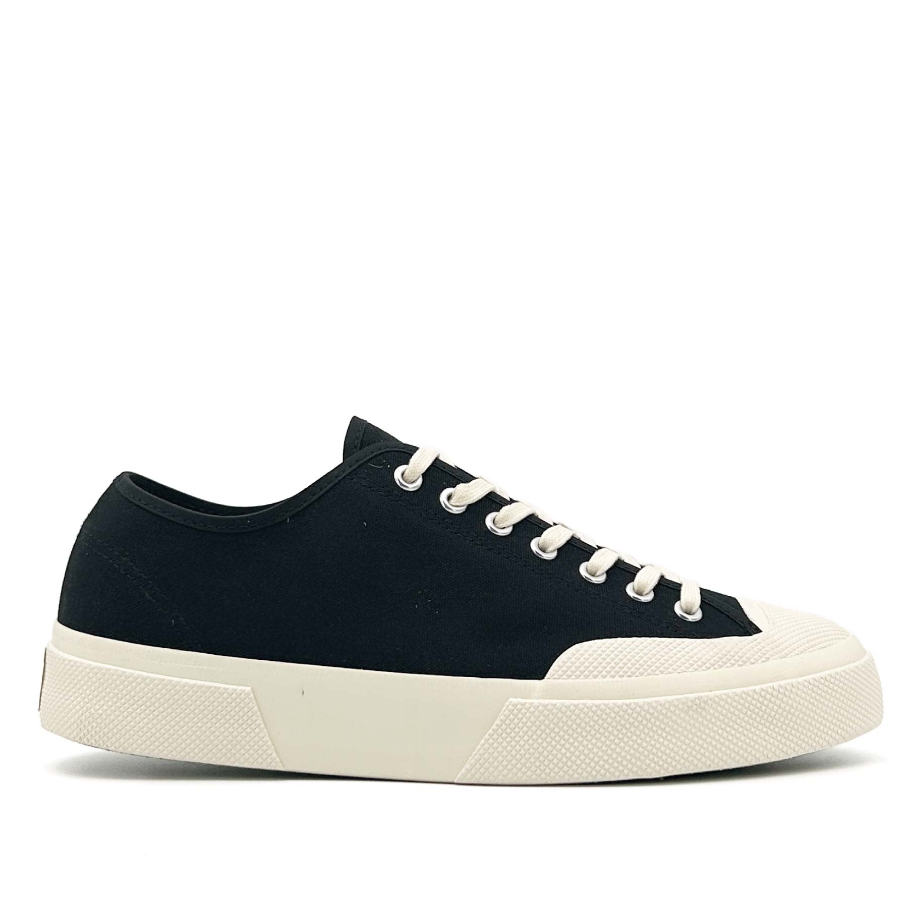 2432 Works Low Cut Cotton Canvas Black / Off White