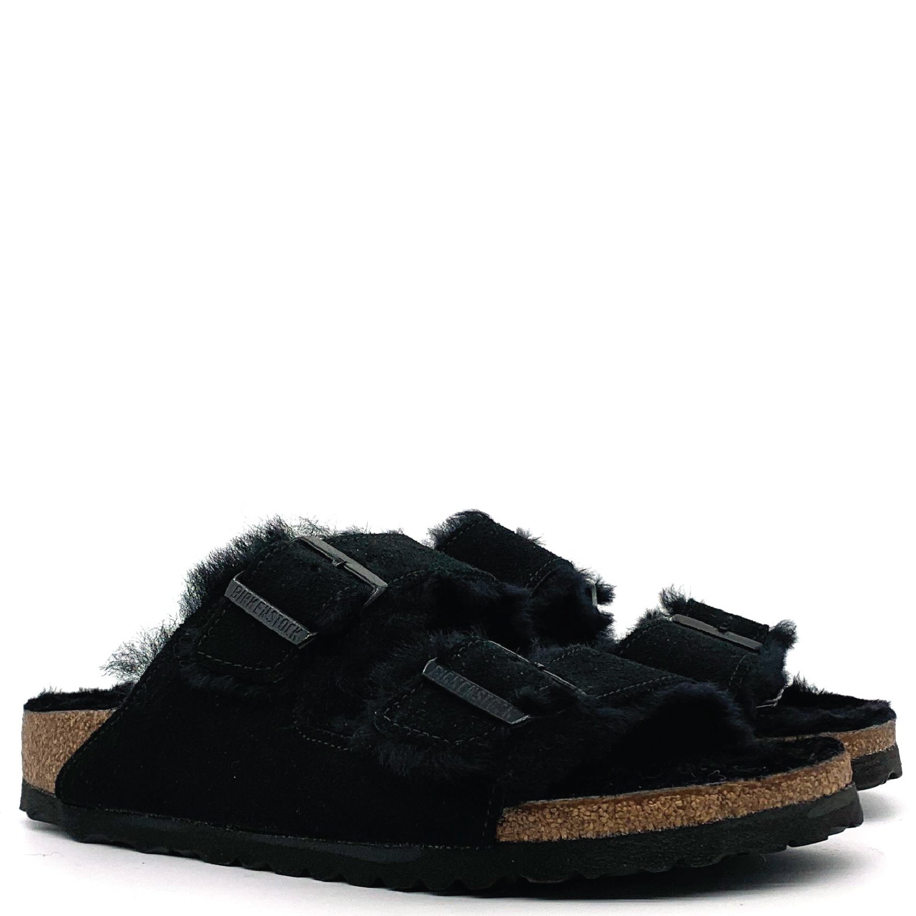 Arizona Shearling Black Suede Women