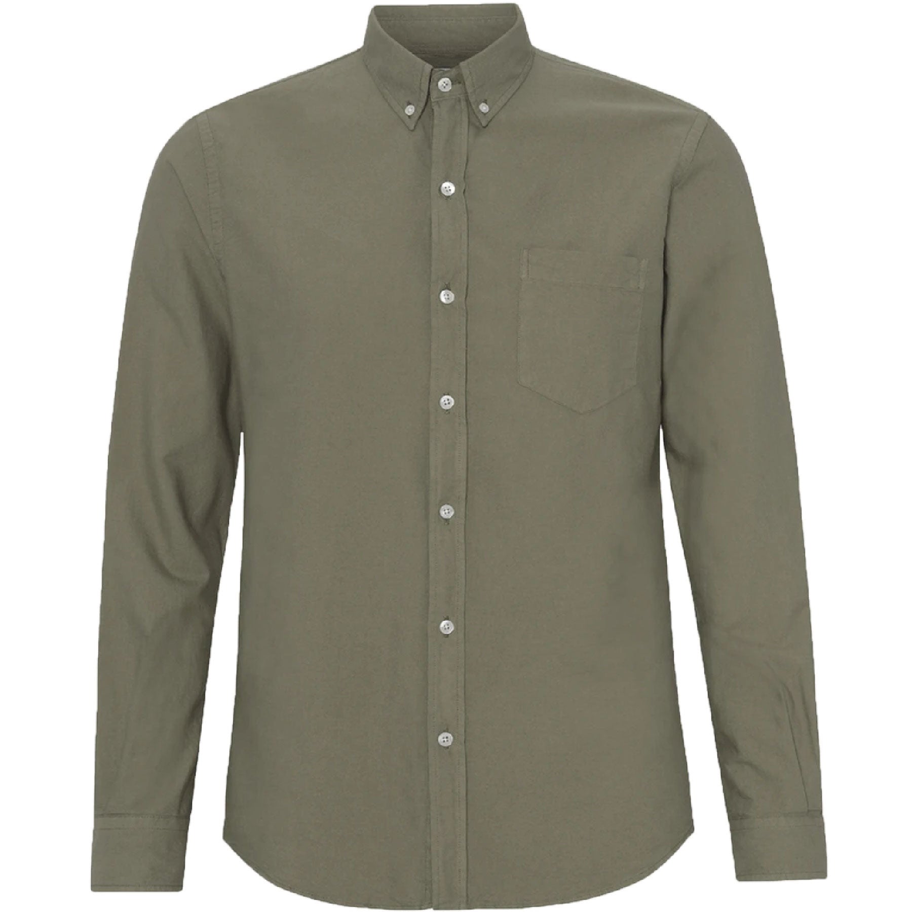 Organic Button Down Shirt Dusty Olive