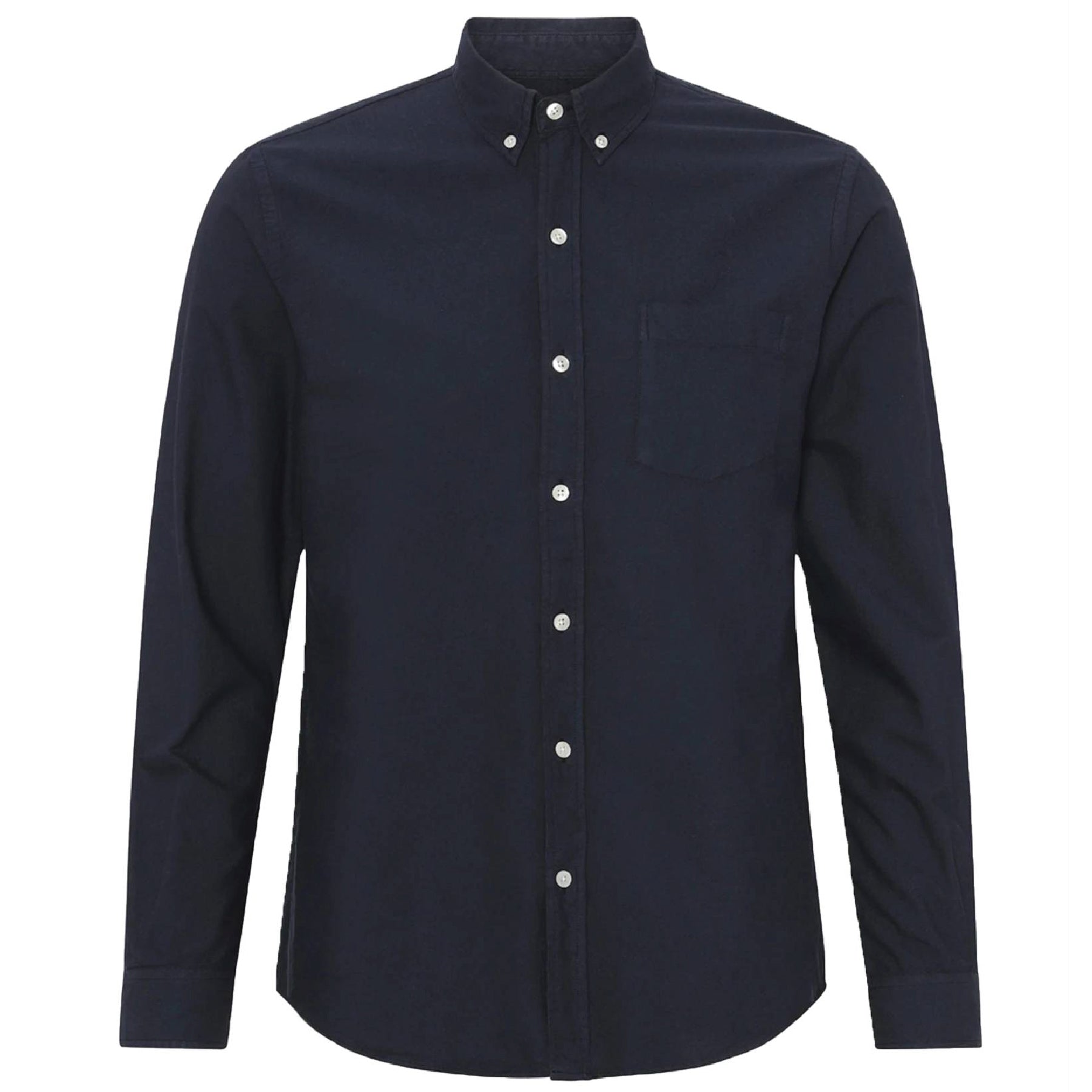 Organic Button Down Shirt Navy Blue