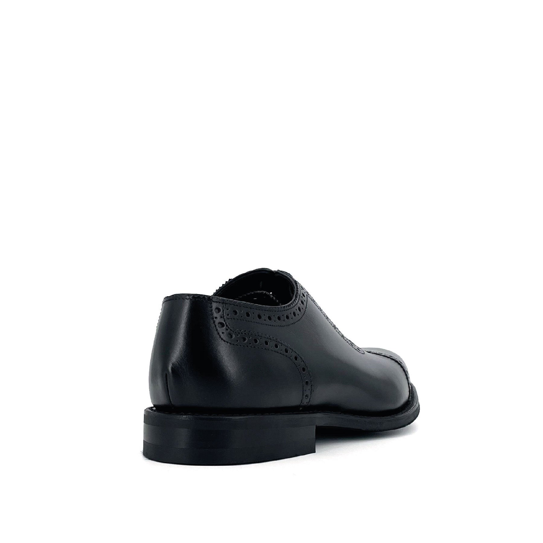 Fleet Black Calf Semi-Brogue Oxford