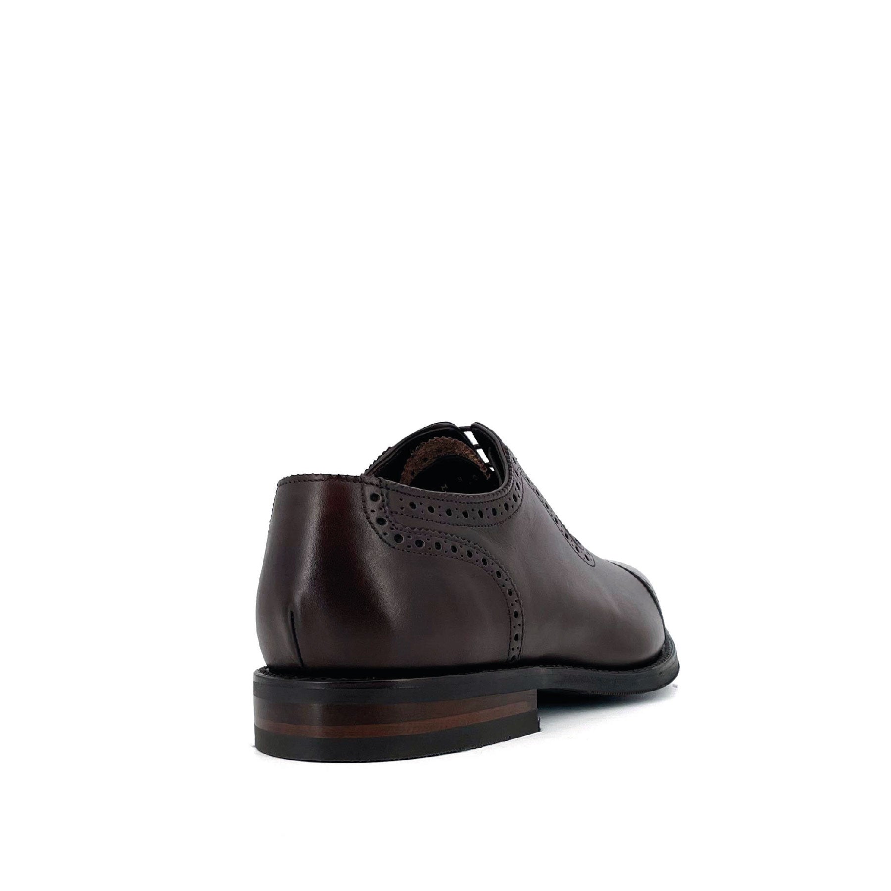 Fleet Dark Brown Calf Semi-Brogue Oxford