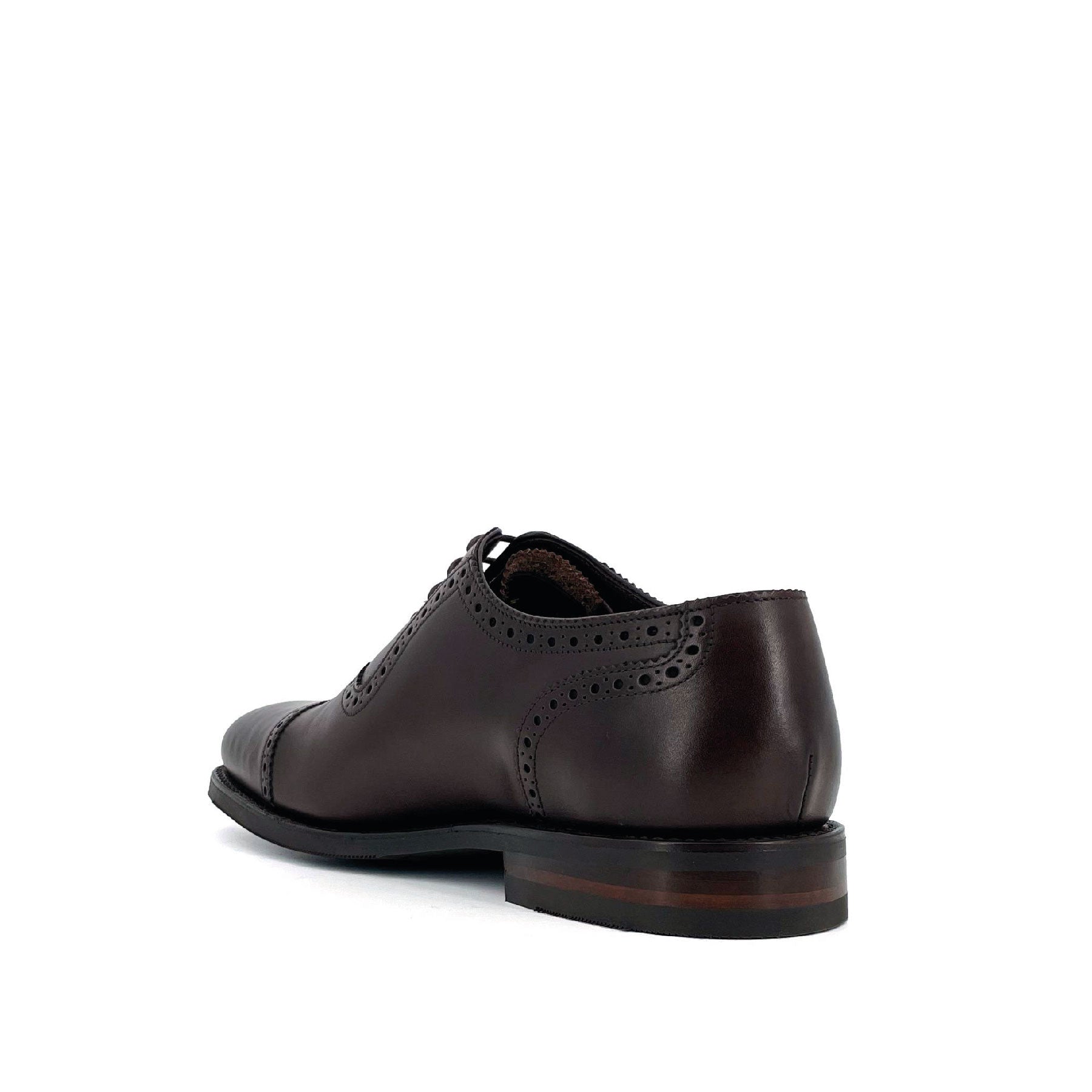 Fleet Dark Brown Calf Semi-Brogue Oxford