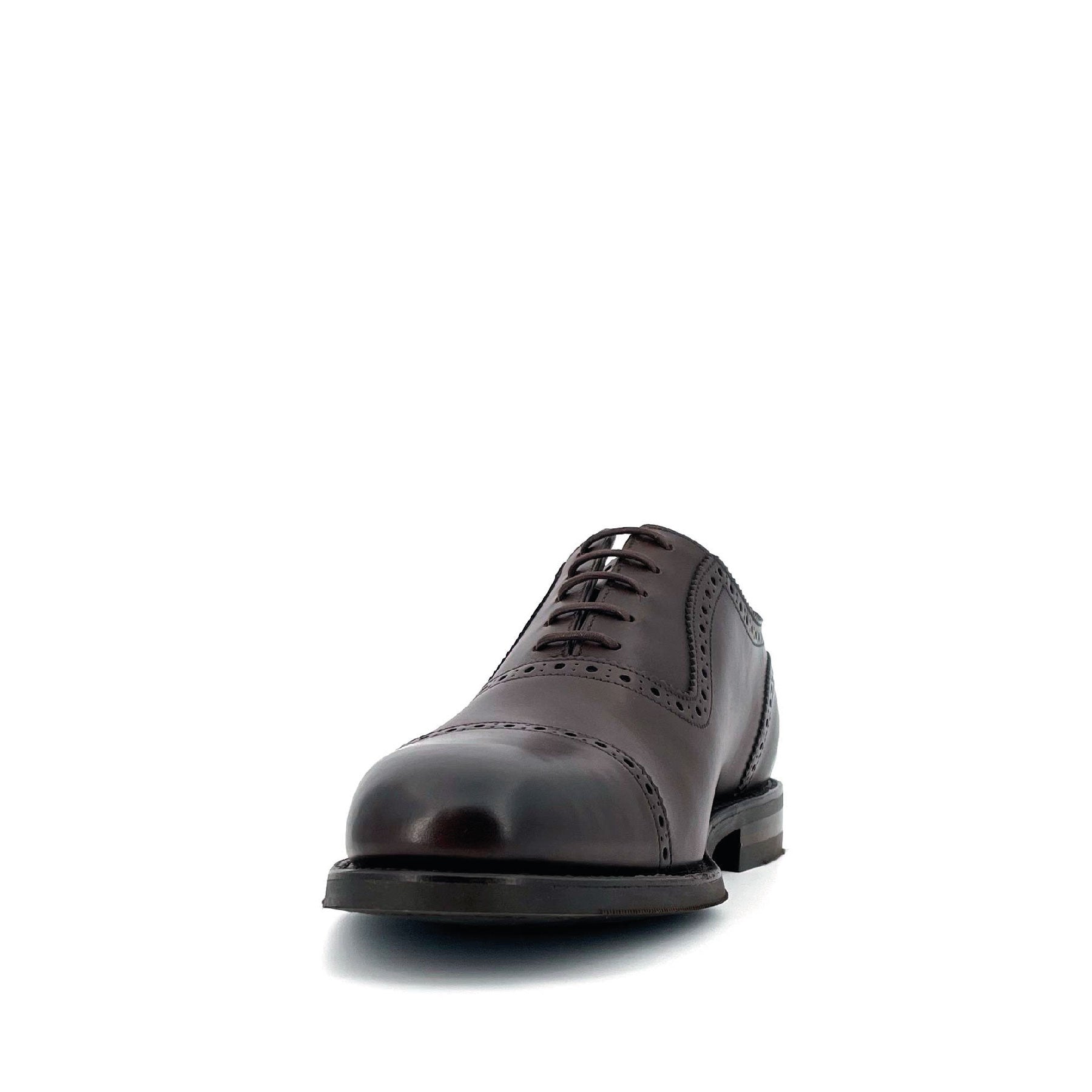 Fleet Dark Brown Calf Semi-Brogue Oxford