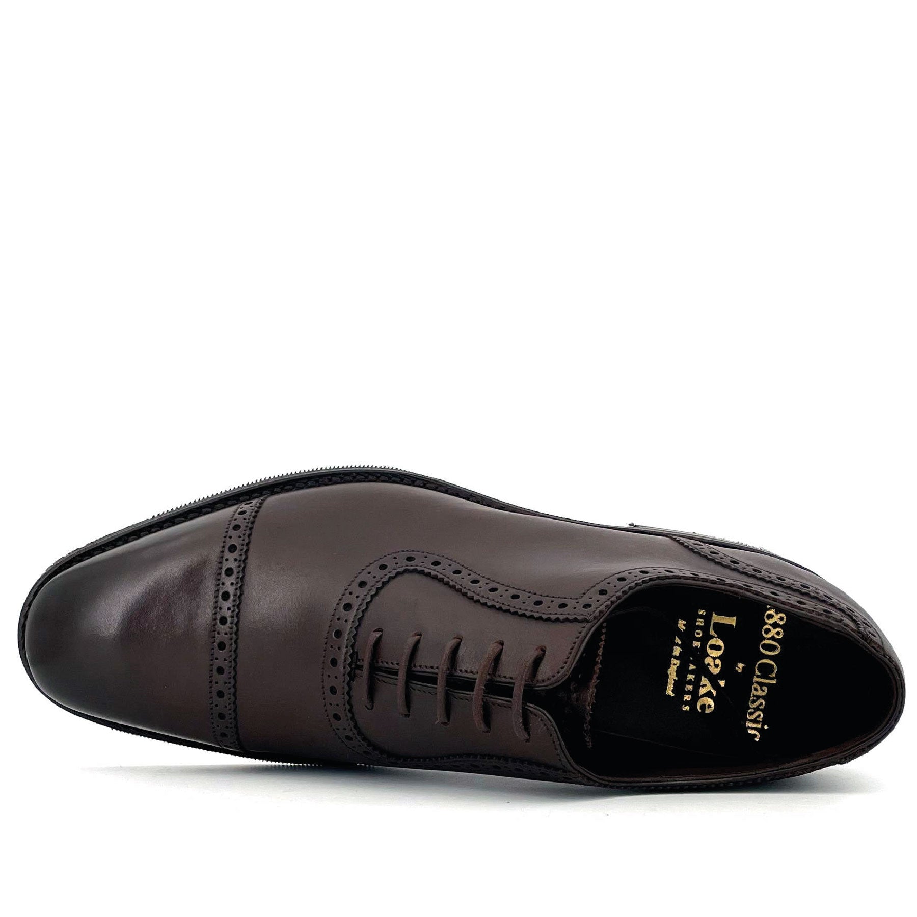 Fleet Dark Brown Calf Semi-Brogue Oxford