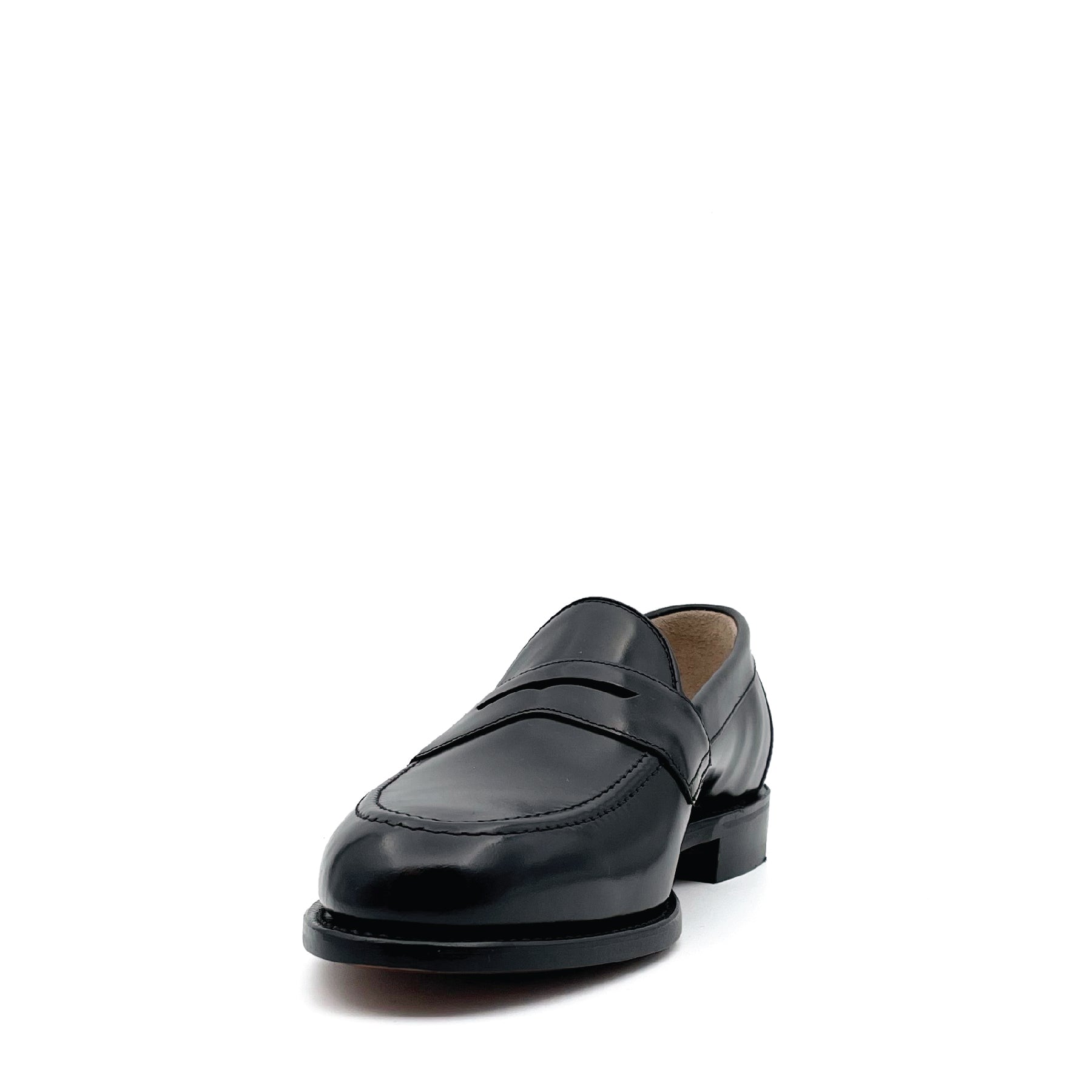 Imperial Black Polished Apron Penny Loafer