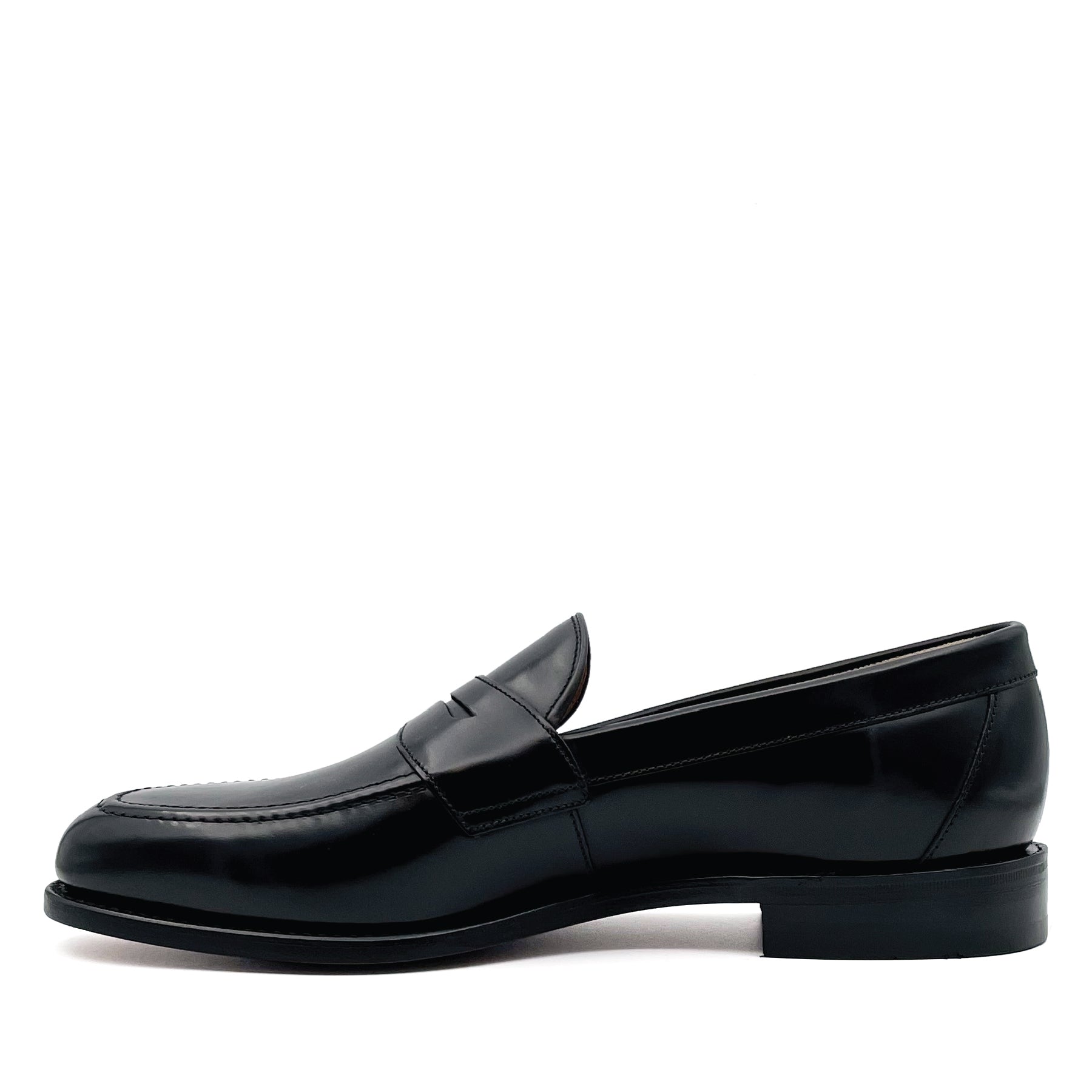 Imperial Black Polished Apron Penny Loafer