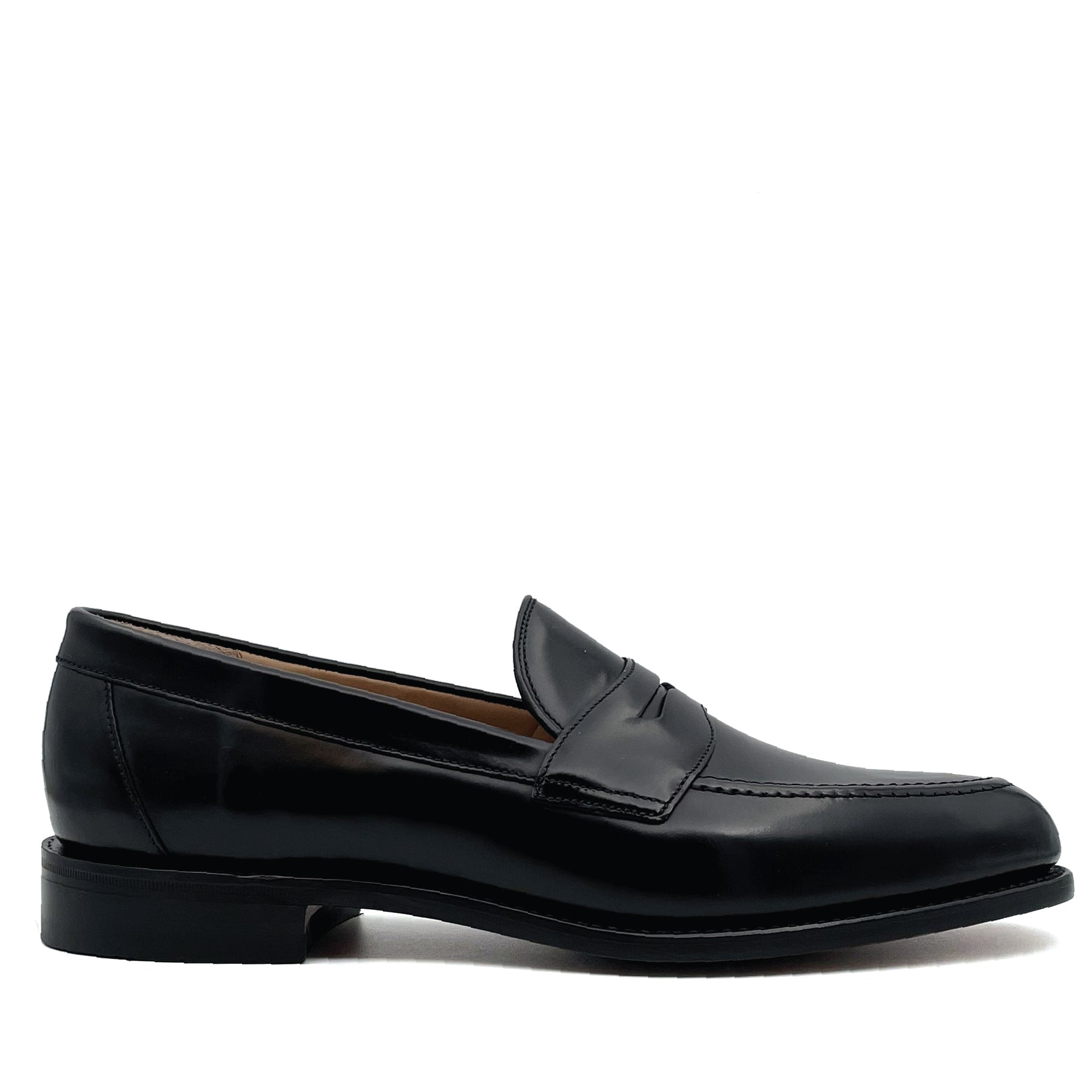 Imperial Black Polished Apron Penny Loafer