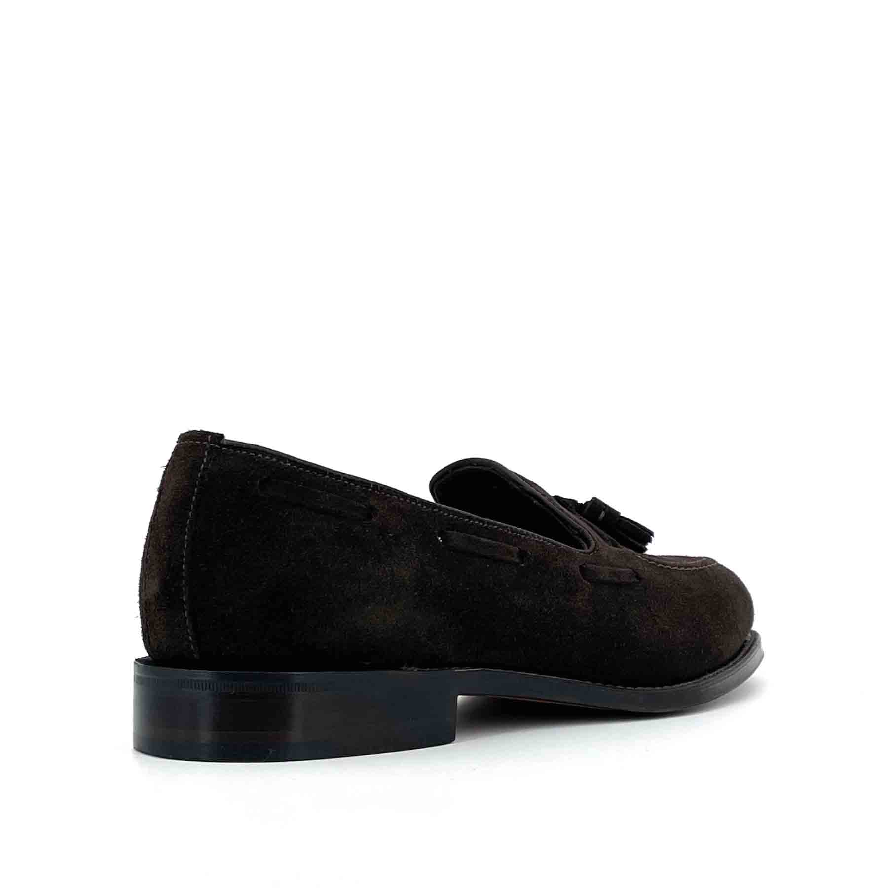 Russell Choc Brown Suede  Tassel Loafer