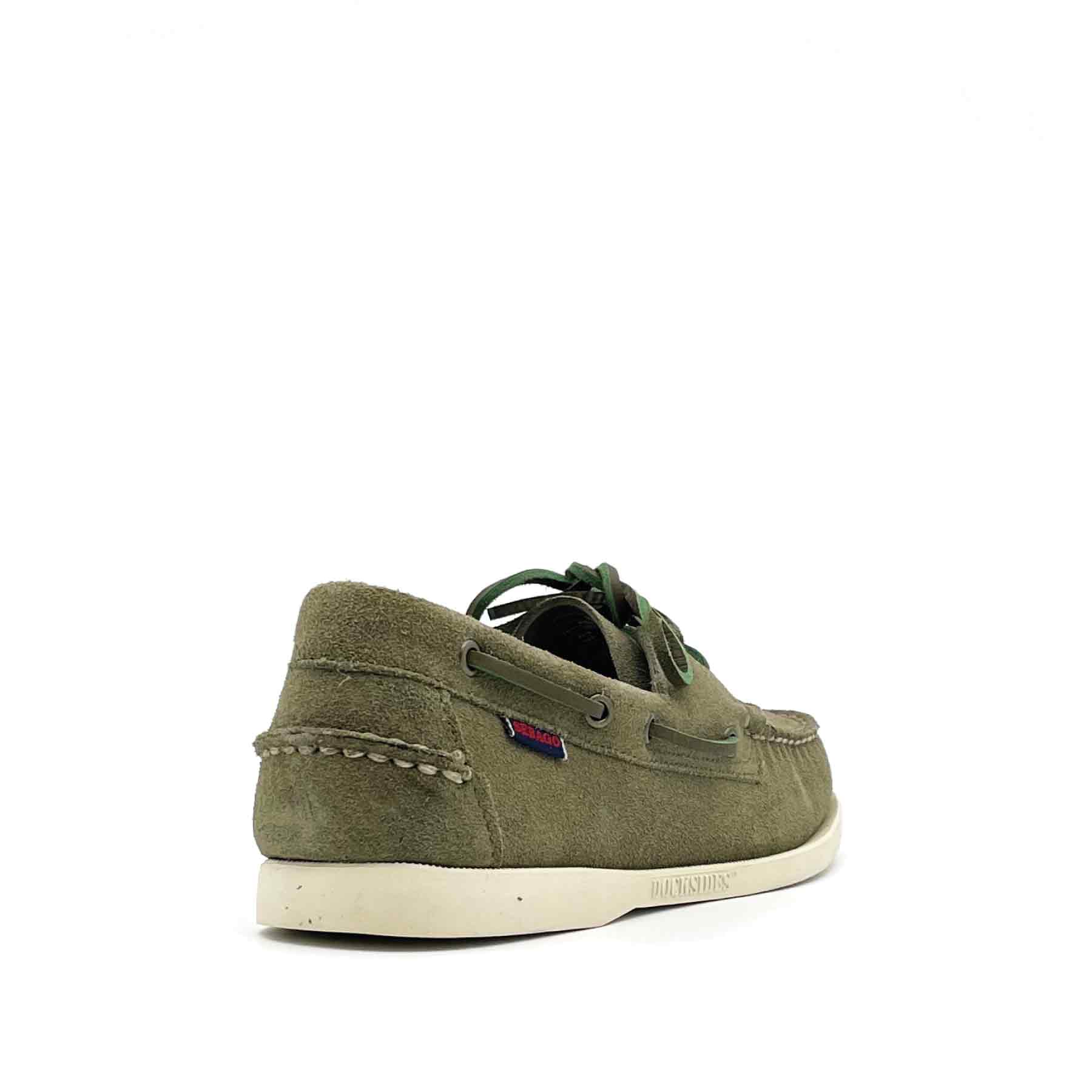 Docksides Portland Green Military Suede